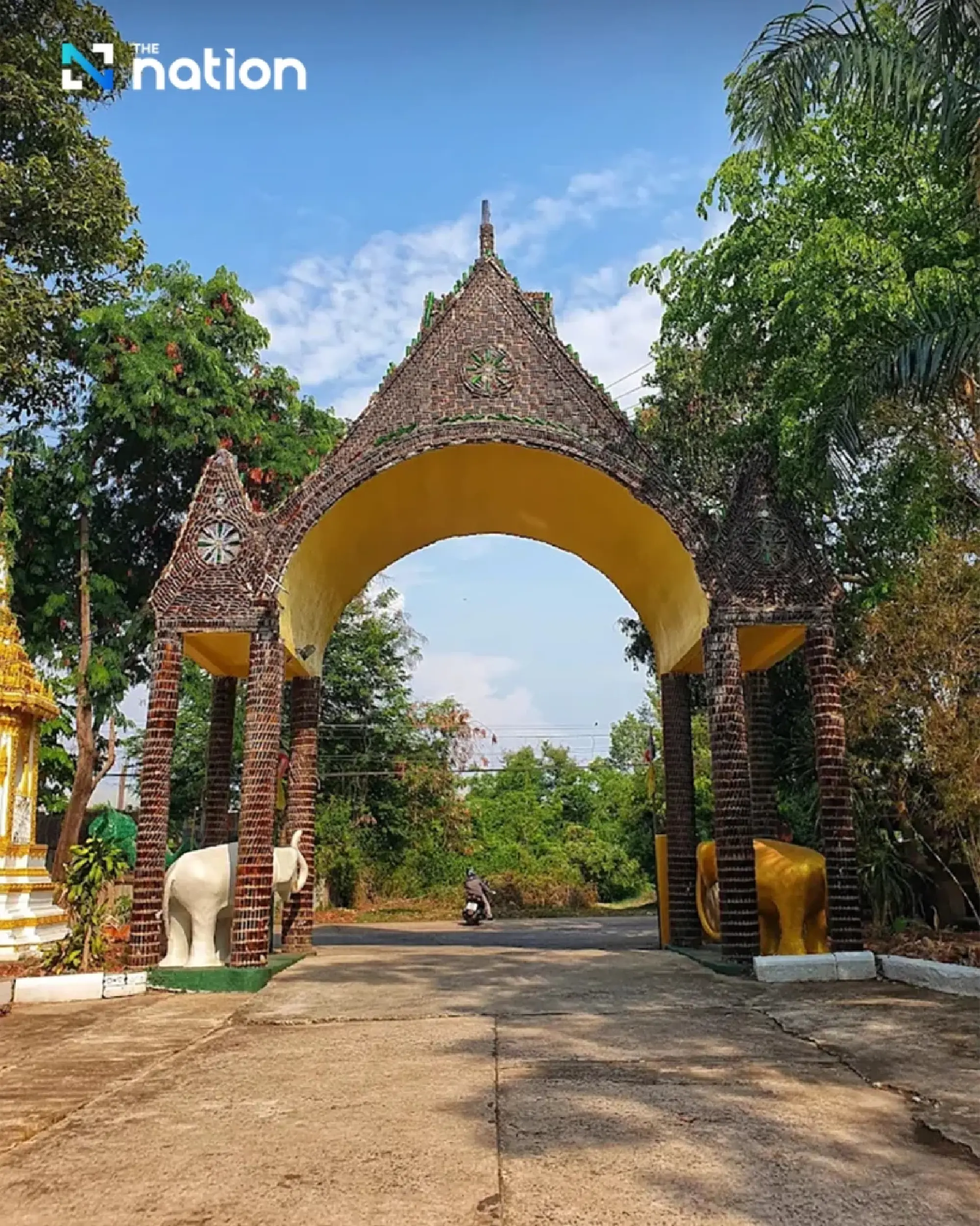 Thailand’s temple built from 1.5 million beer bottles turns trash into timeless beauty