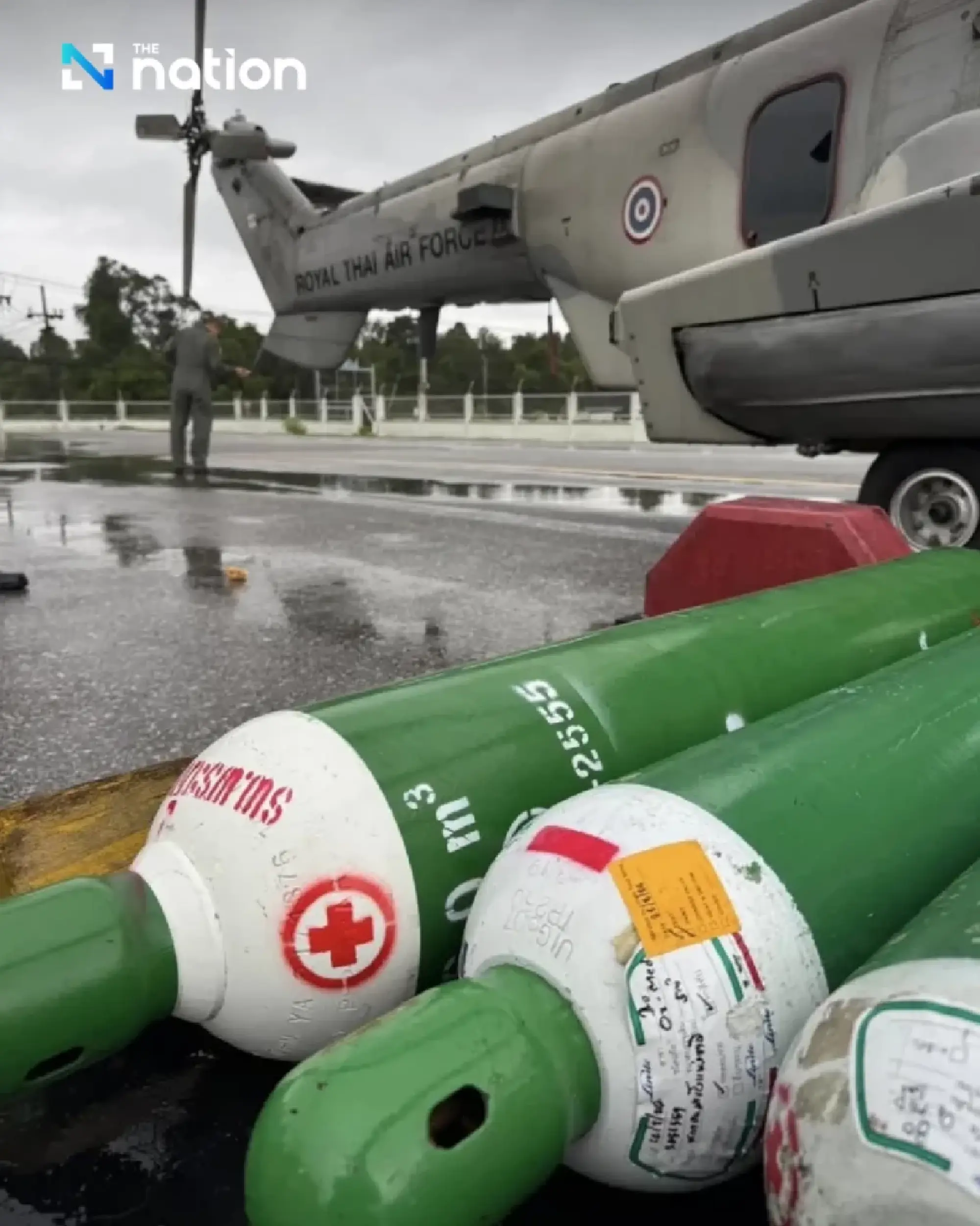 RTAF and Police helicopters airlift operations in Hat Yai flood crisis