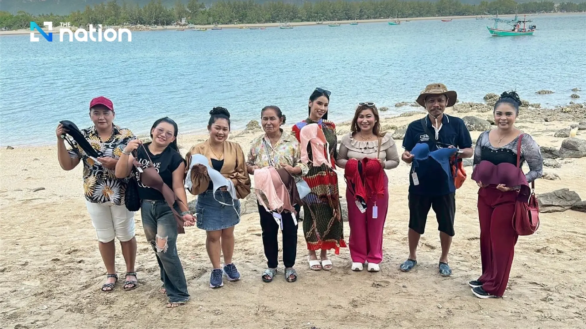 Thai shrine where bras are offered as tributes to fulfilled wishes