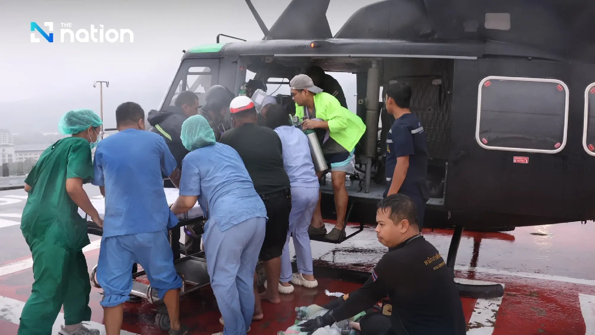Critical patient airlifted from Hat Yai to Songkhla hospital by Royal Thai Army