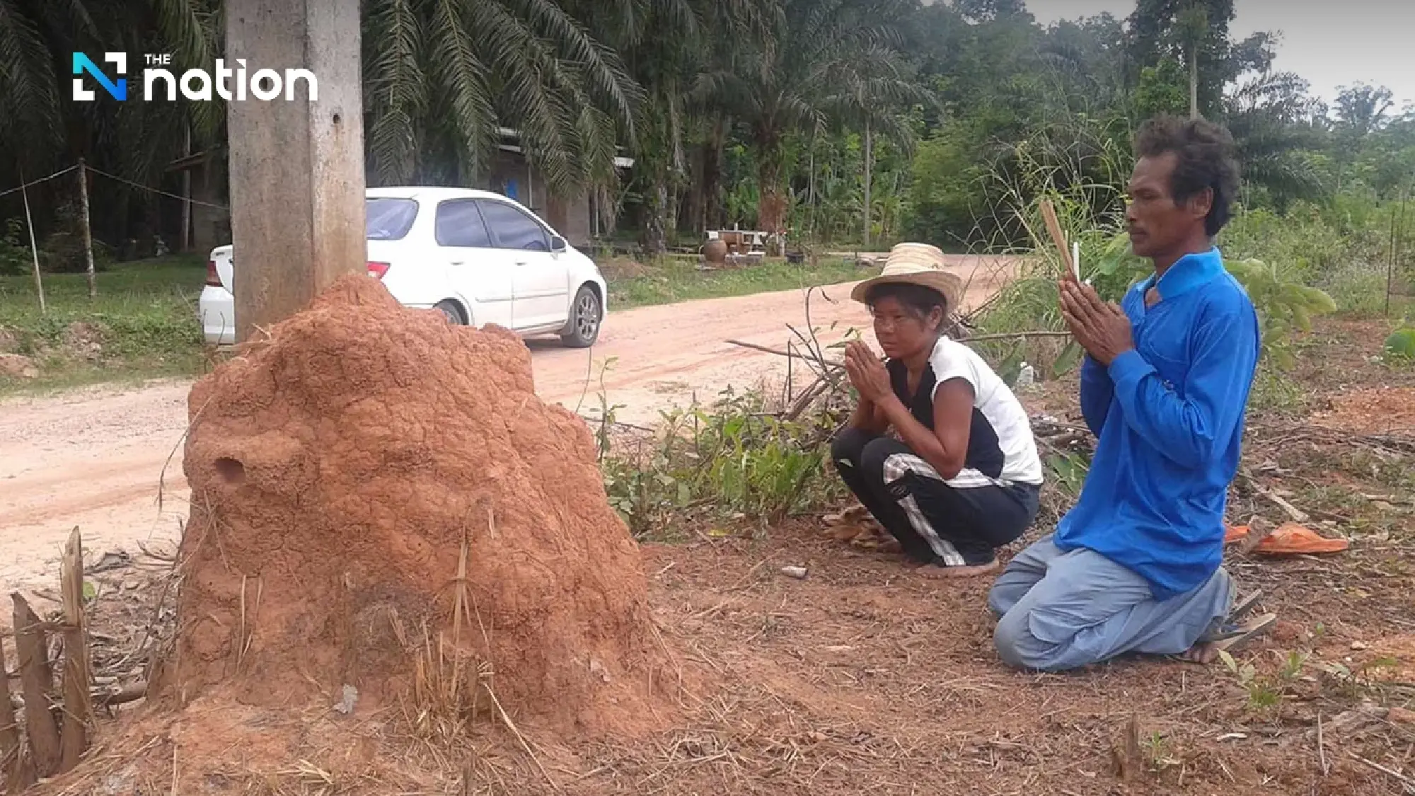 Sacred belief behind termite mounds in Thailand