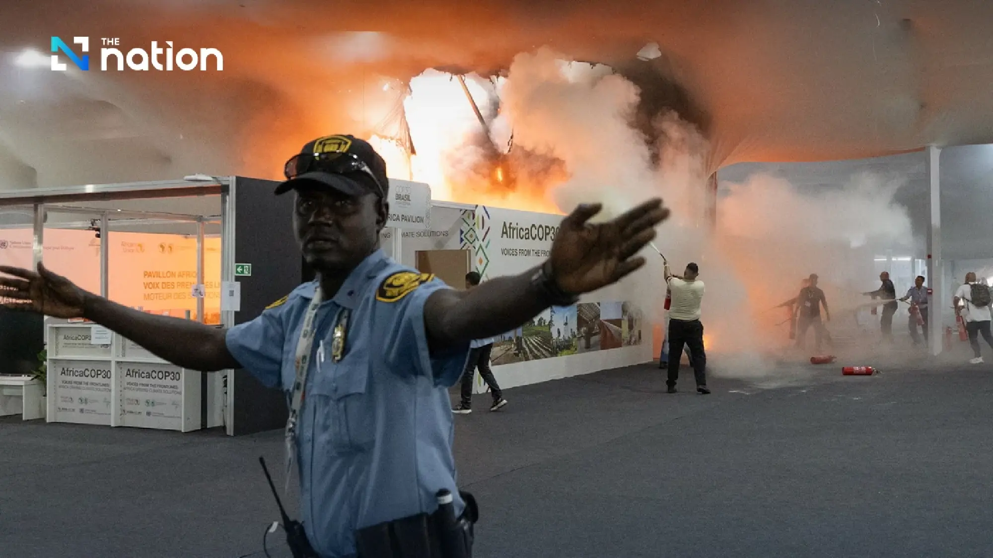 Fire disrupts COP30 climate talks as UN chief urges deal