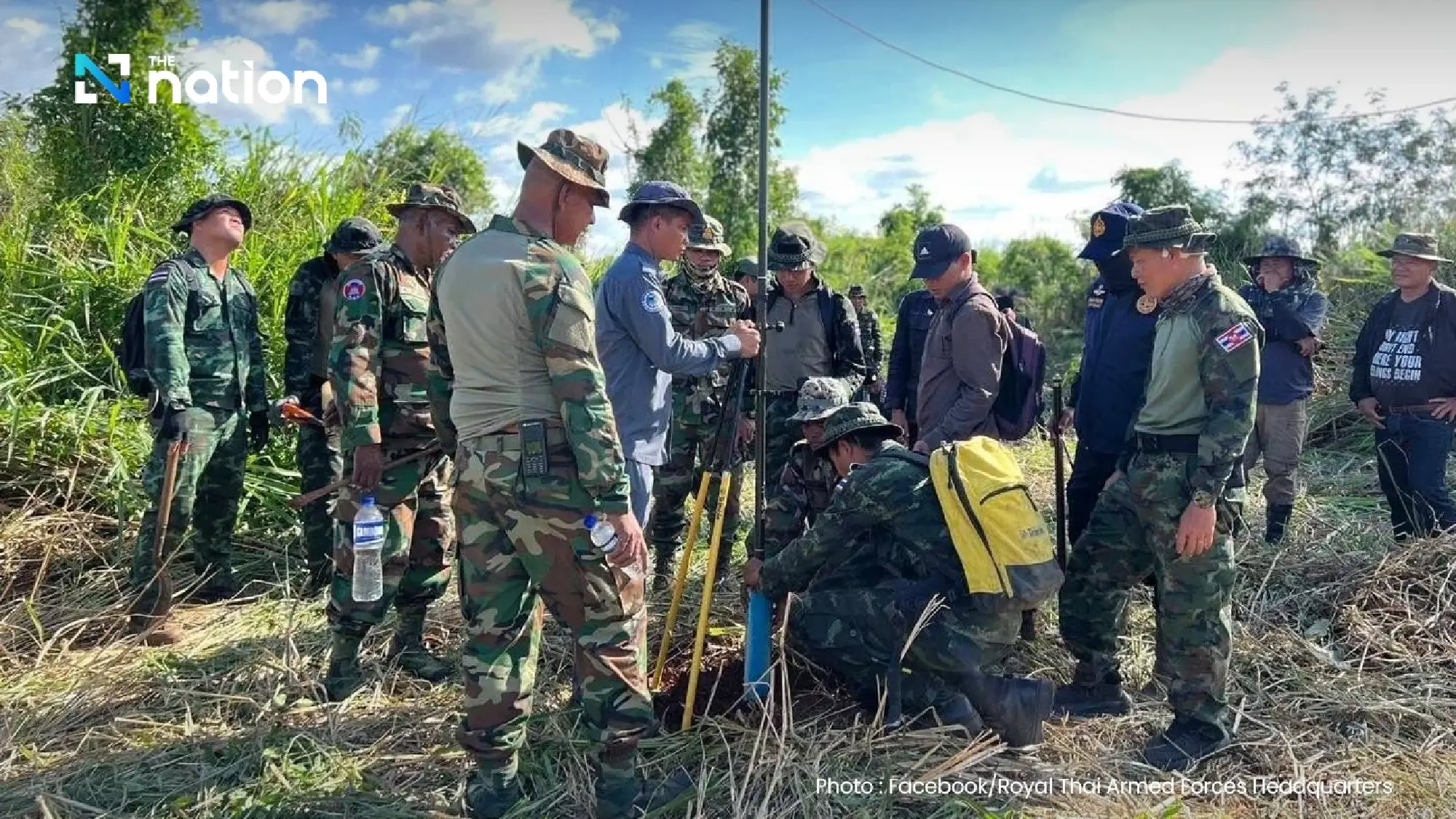 Thailand and Cambodia mark temporary boundary in Pong Nam Ron, prepare for border fence