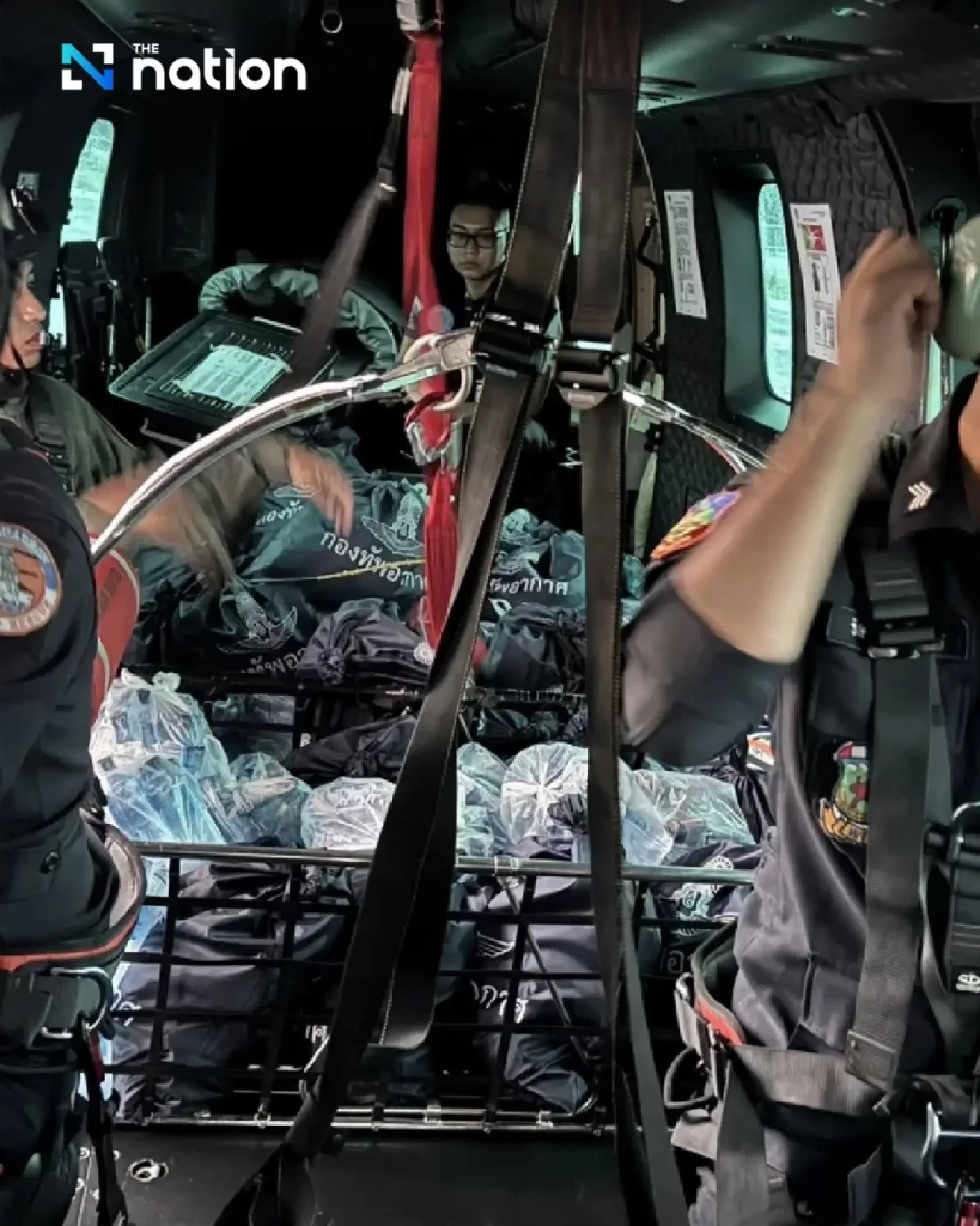 RTAF and Police helicopters airlift operations in Hat Yai flood crisis