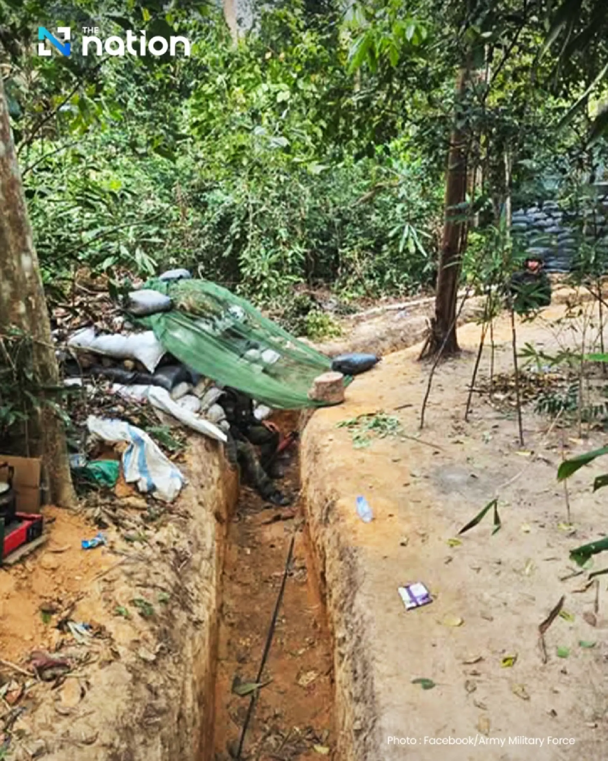 Royal Thai Army shows evidence of Cambodian troops setting up artillery base on Thai soil