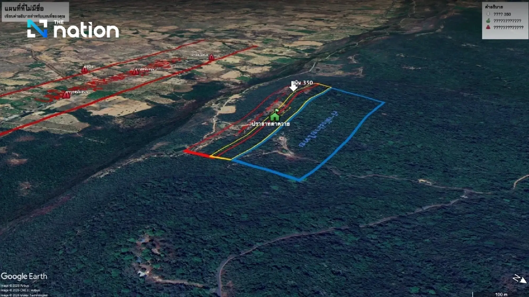 Urgent: Cambodian ‘Hill 350’ cable line west of Prasat Ta Kwai destroyed