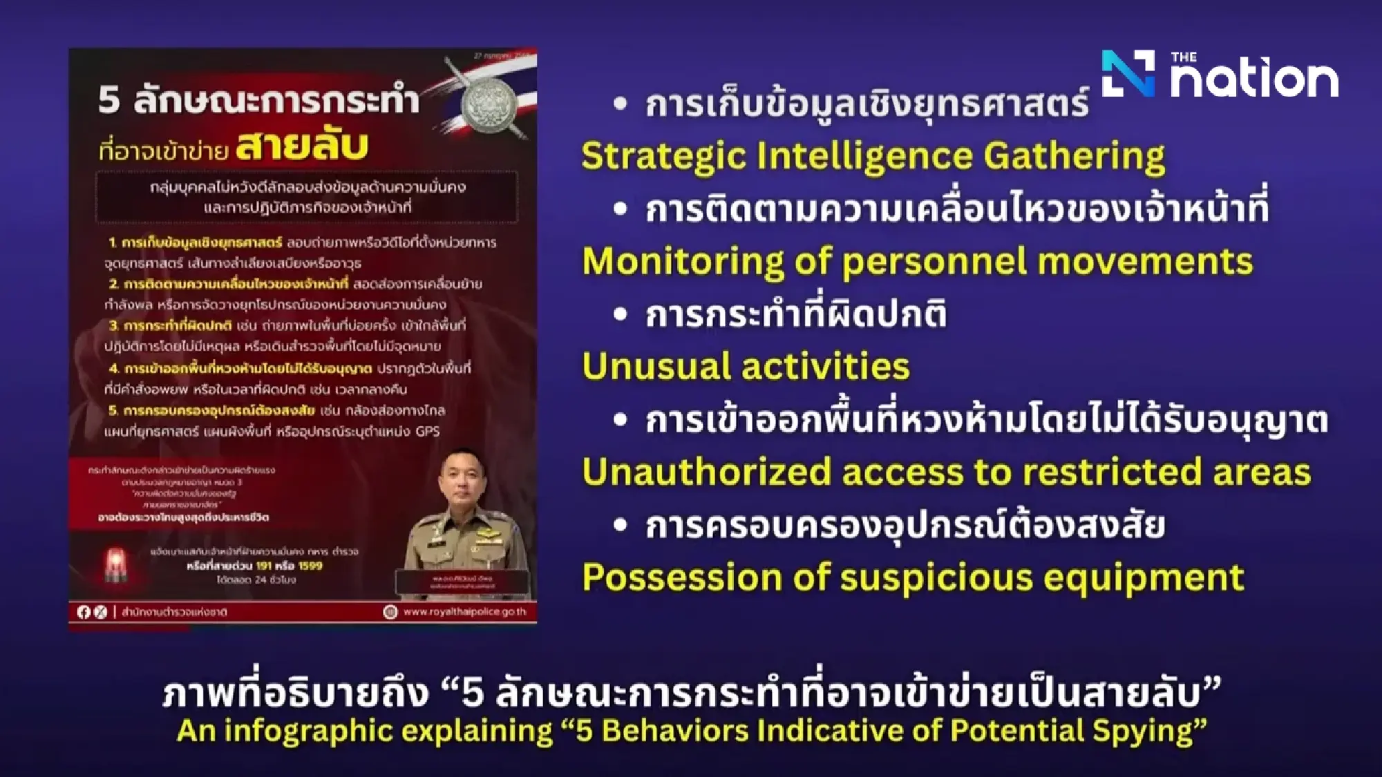 Police Warn Border Communities to Watch for Spies as US Pledges Support to Thailand