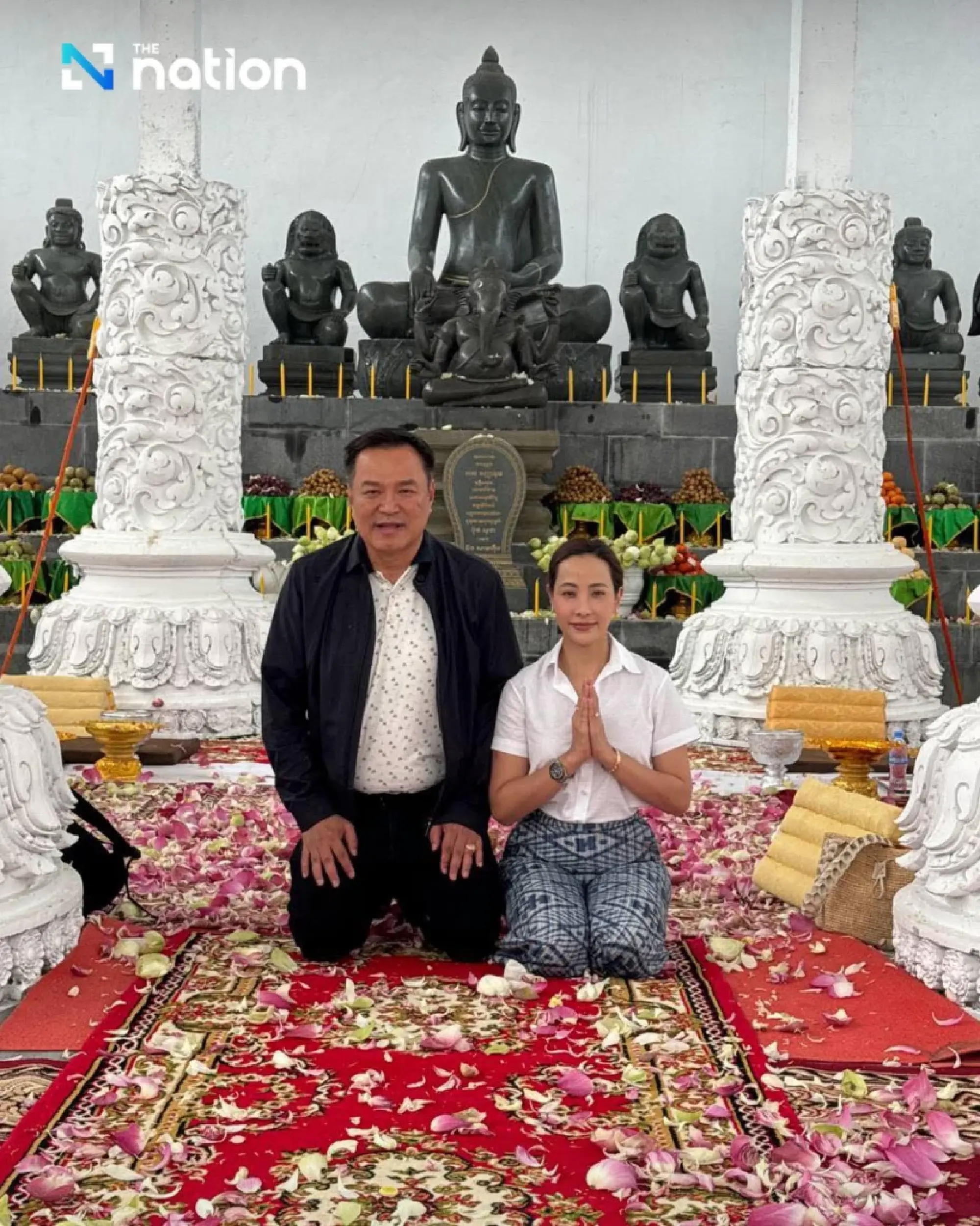 Hun Sen posts clip of Anutin dining with Pailin governor