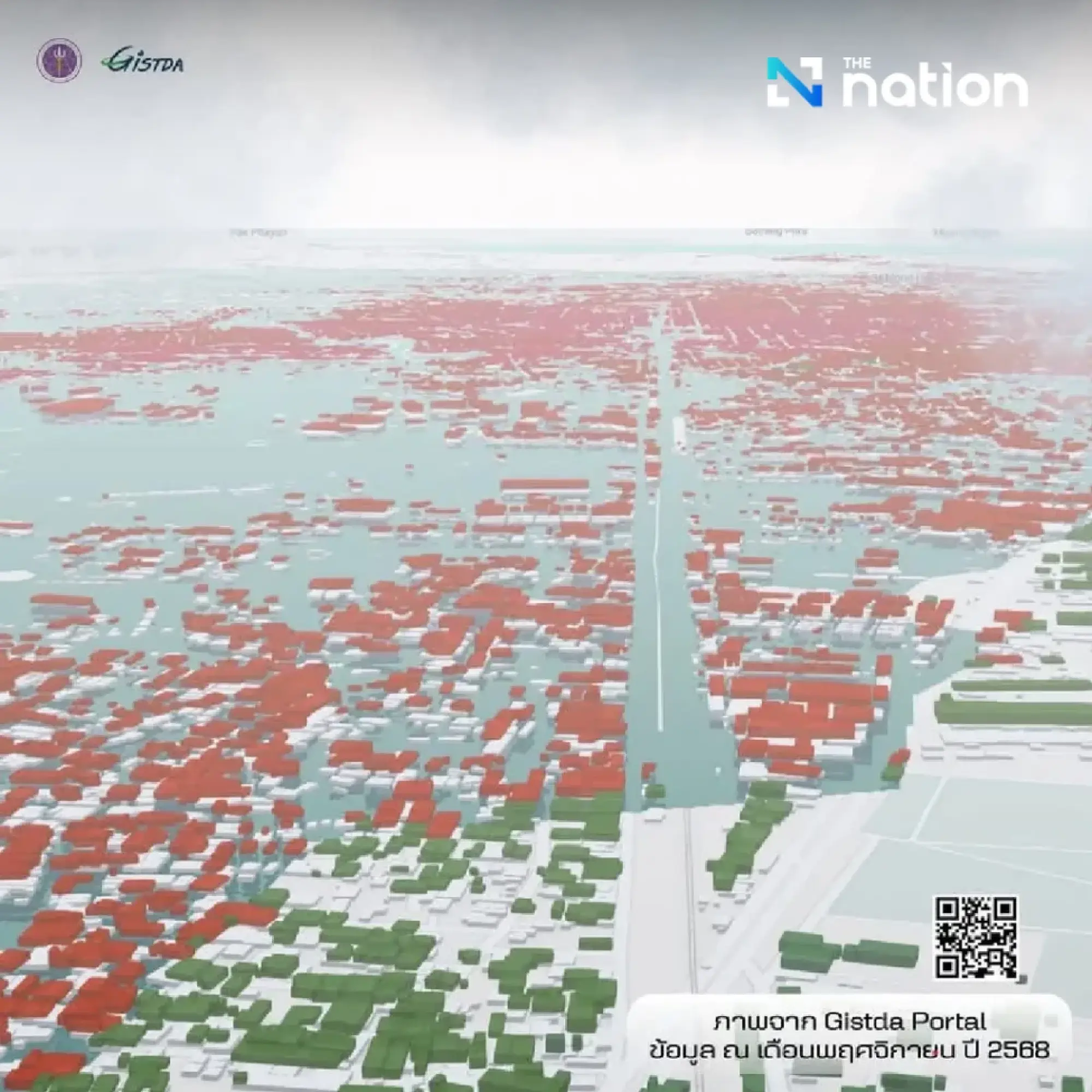 GISTDA estimates THB 1.2 billion required for flood recovery in Hat Yai after over 100,000 homes affected