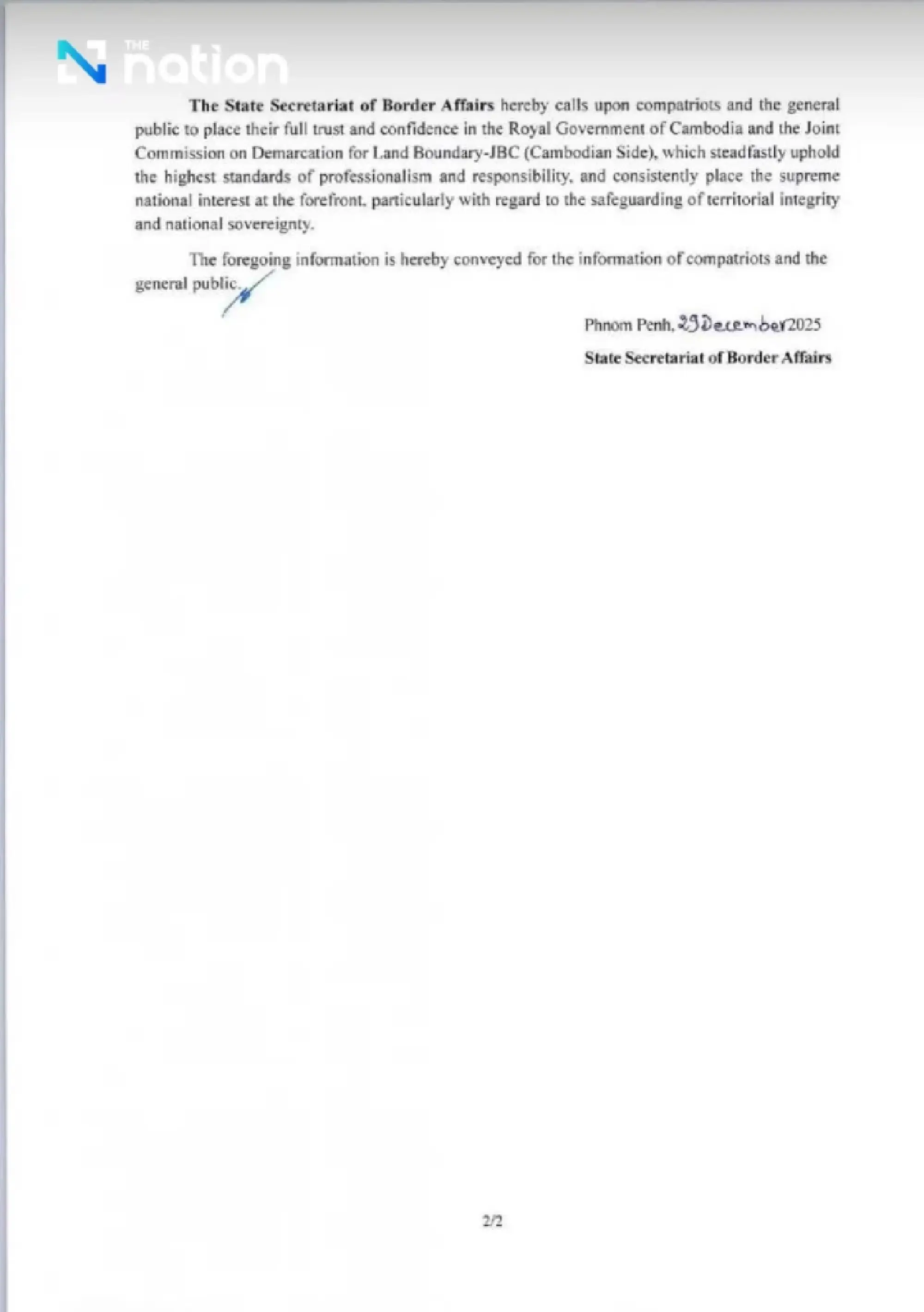 Cambodia seeks urgent JBC border talks in Siem Reap after ceasefire