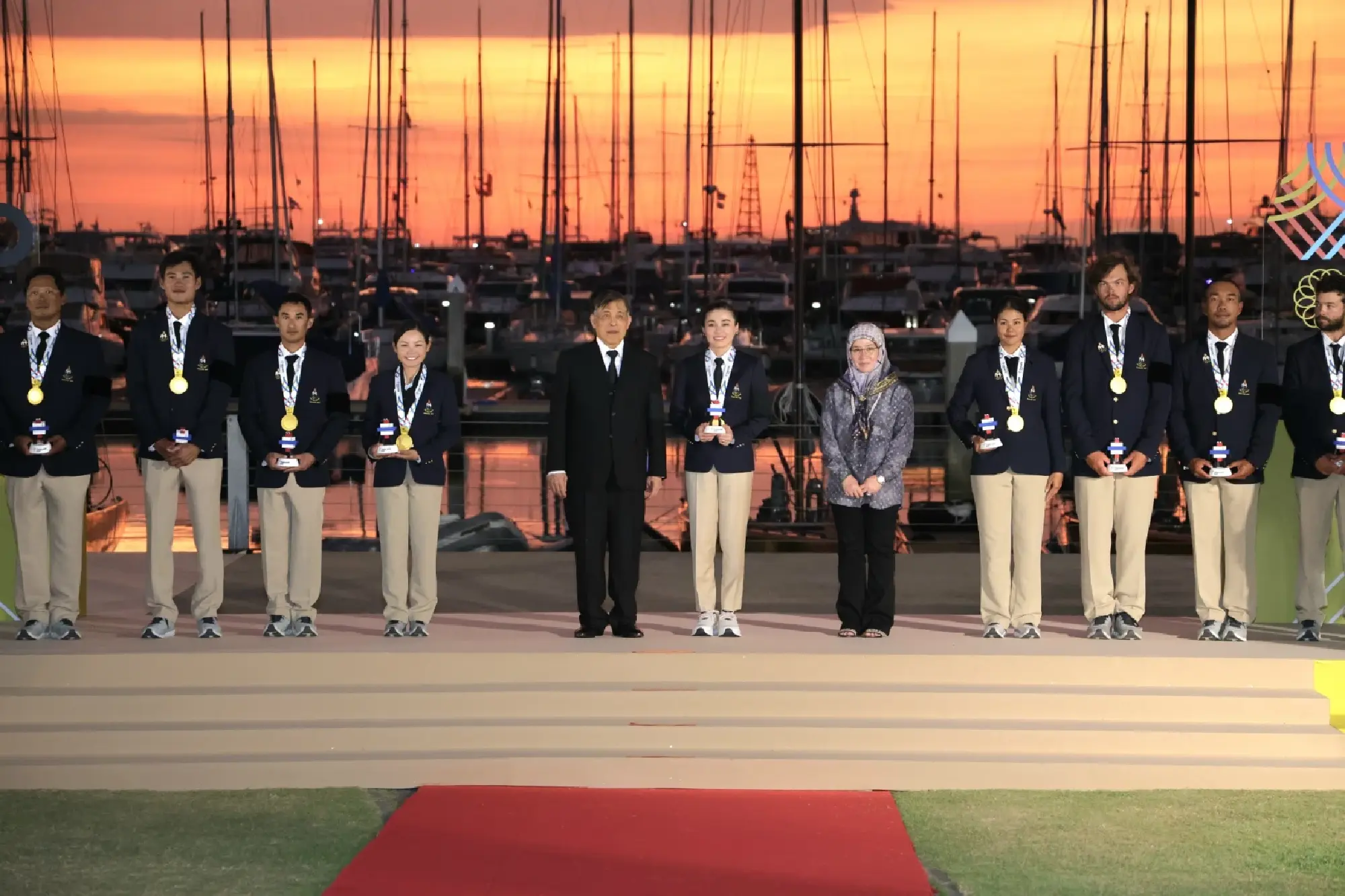 Her Majesty the Queen leads Thailand's sailing team to historic gold at the 33rd SEA Games