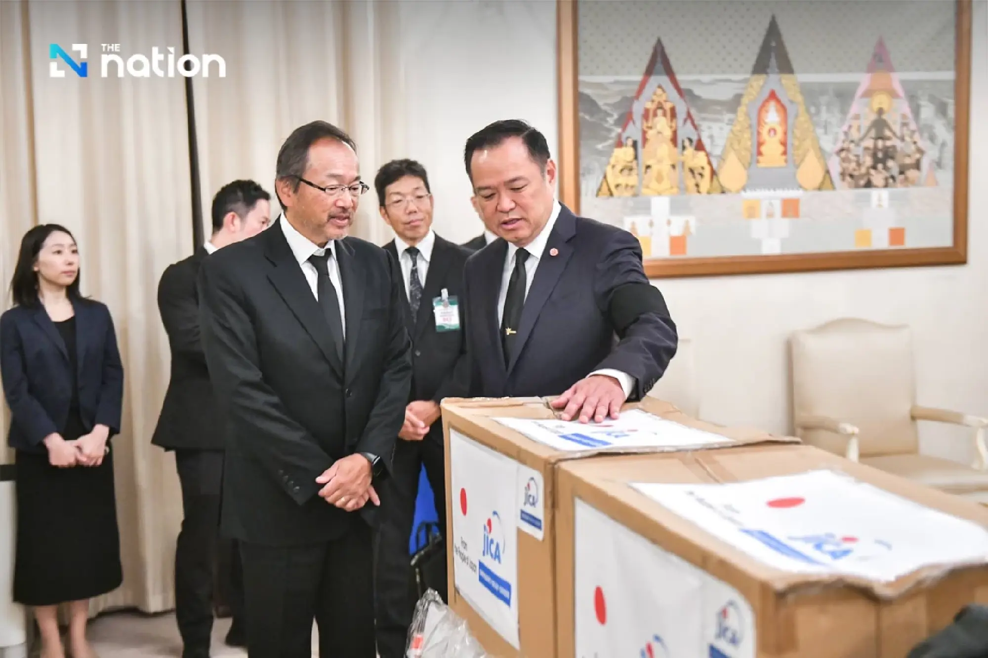 Japanese ambassador hands over 7m-baht worth relief items to Thai PM