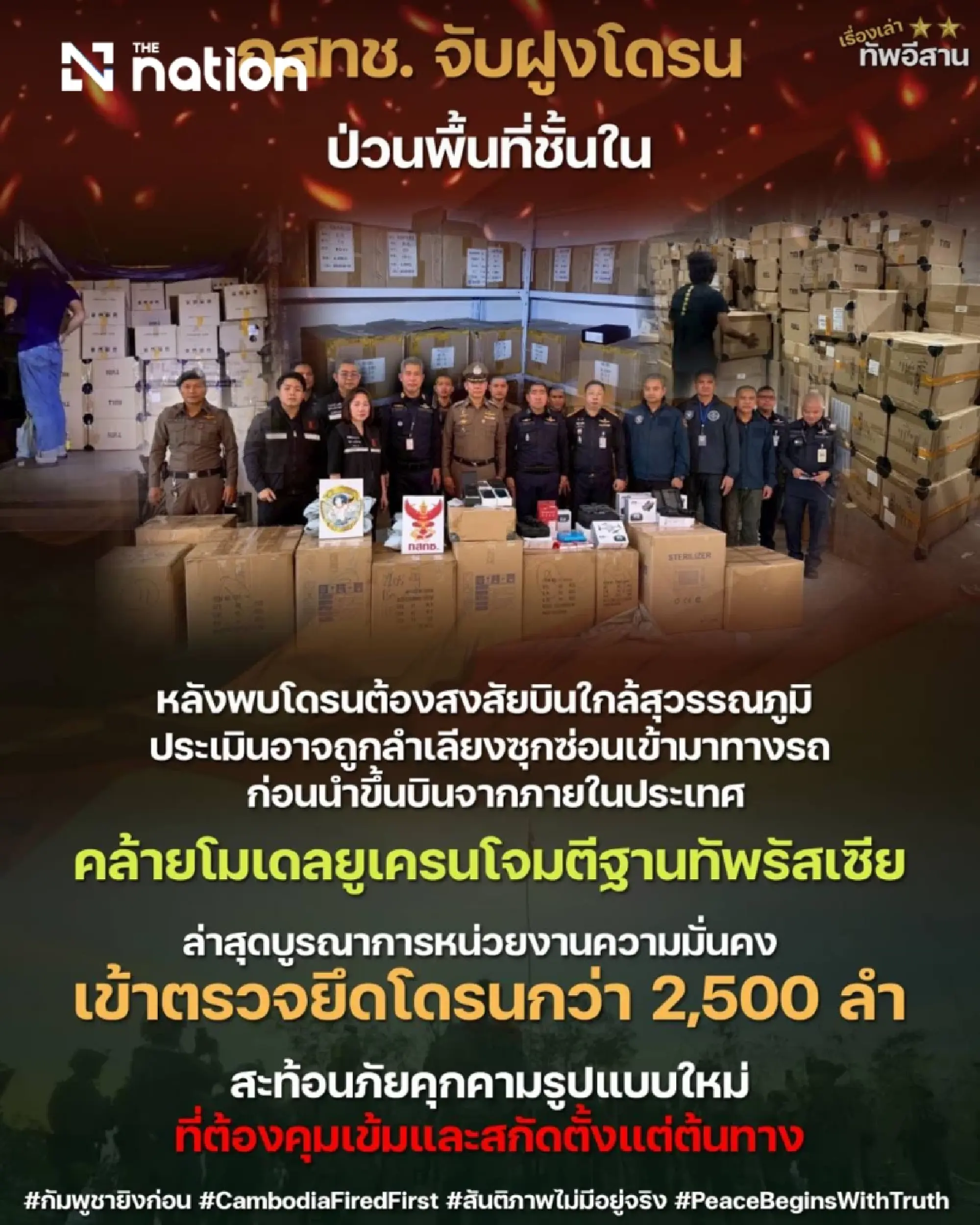 Security agencies seize 2,500+ suspected drones: 2nd Army Area