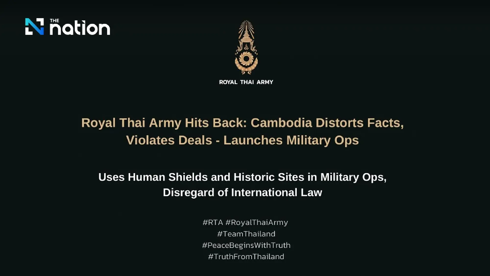 Thai army denies poison gas claim, slams Cambodia for ceasefire breaches