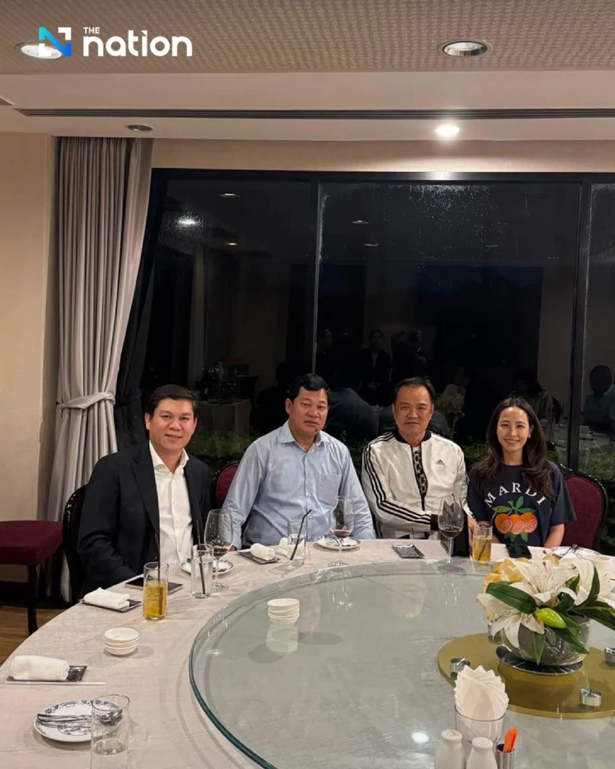 Hun Sen posts clip of Anutin dining with Pailin governor