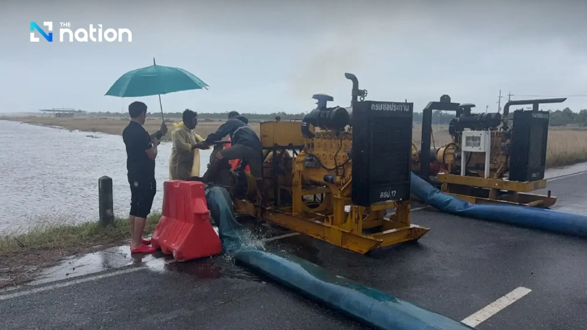 Chao Phraya water levels drop, Southern rains ease, drainage efforts increase