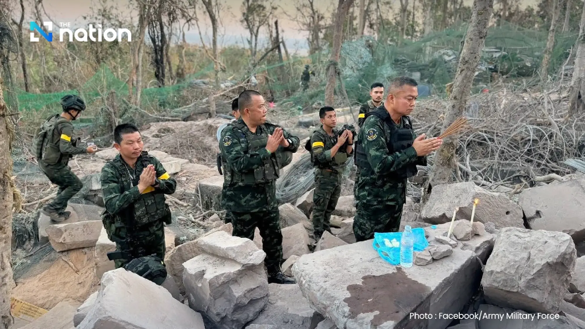 Boonsin delivers supplies to troops at Ta Kwai Temple