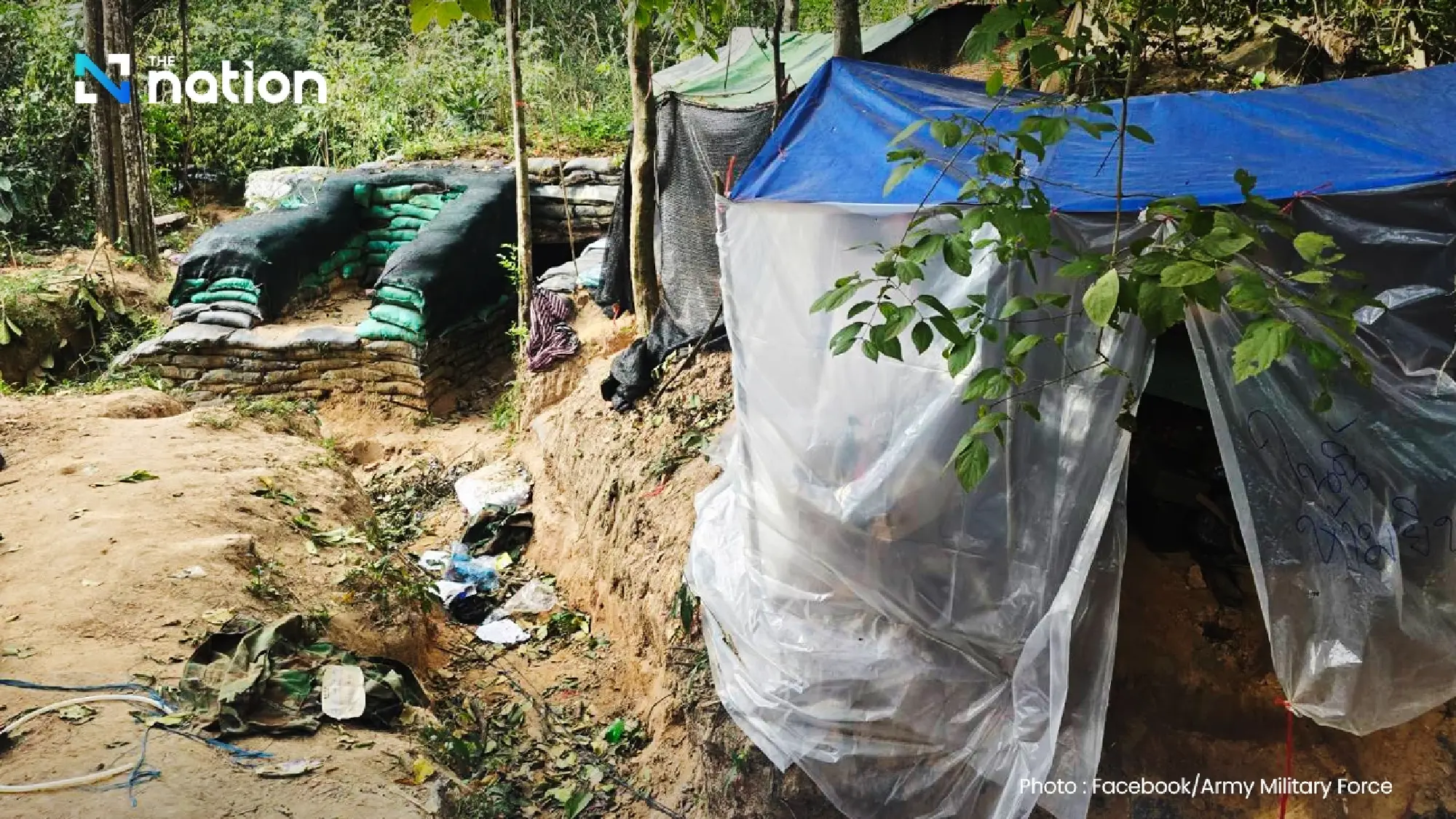 Royal Thai Army shows evidence of Cambodian troops setting up artillery base on Thai soil