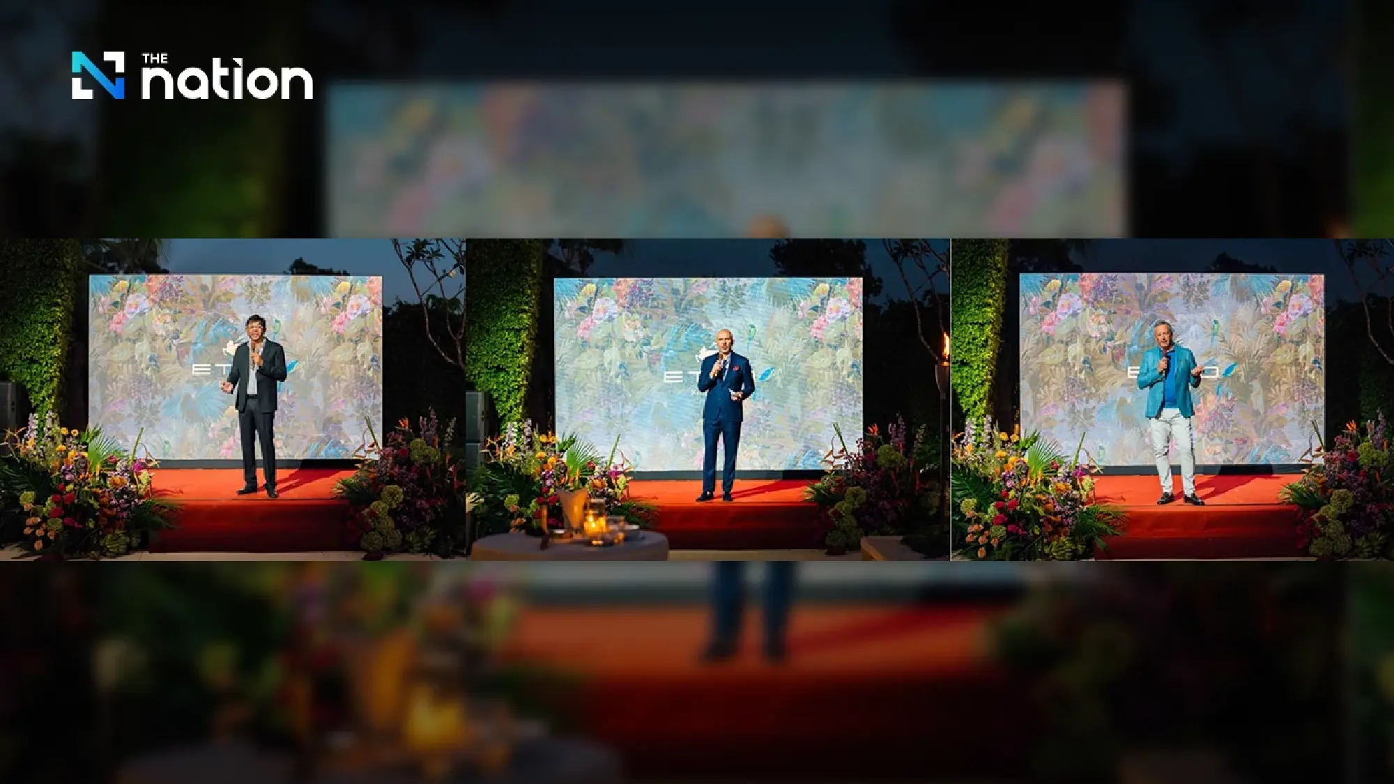 At the launch event in Phuket on 10 January, Ravi Chandran (left), Vice President of Corporate Affairs at Gardens of Eden; Fabrizio Cardinali (middle), CEO of ETRO; and Michele Galli (right), CEO at The One Atelier, presented ETRO Residences Phuket to guests.