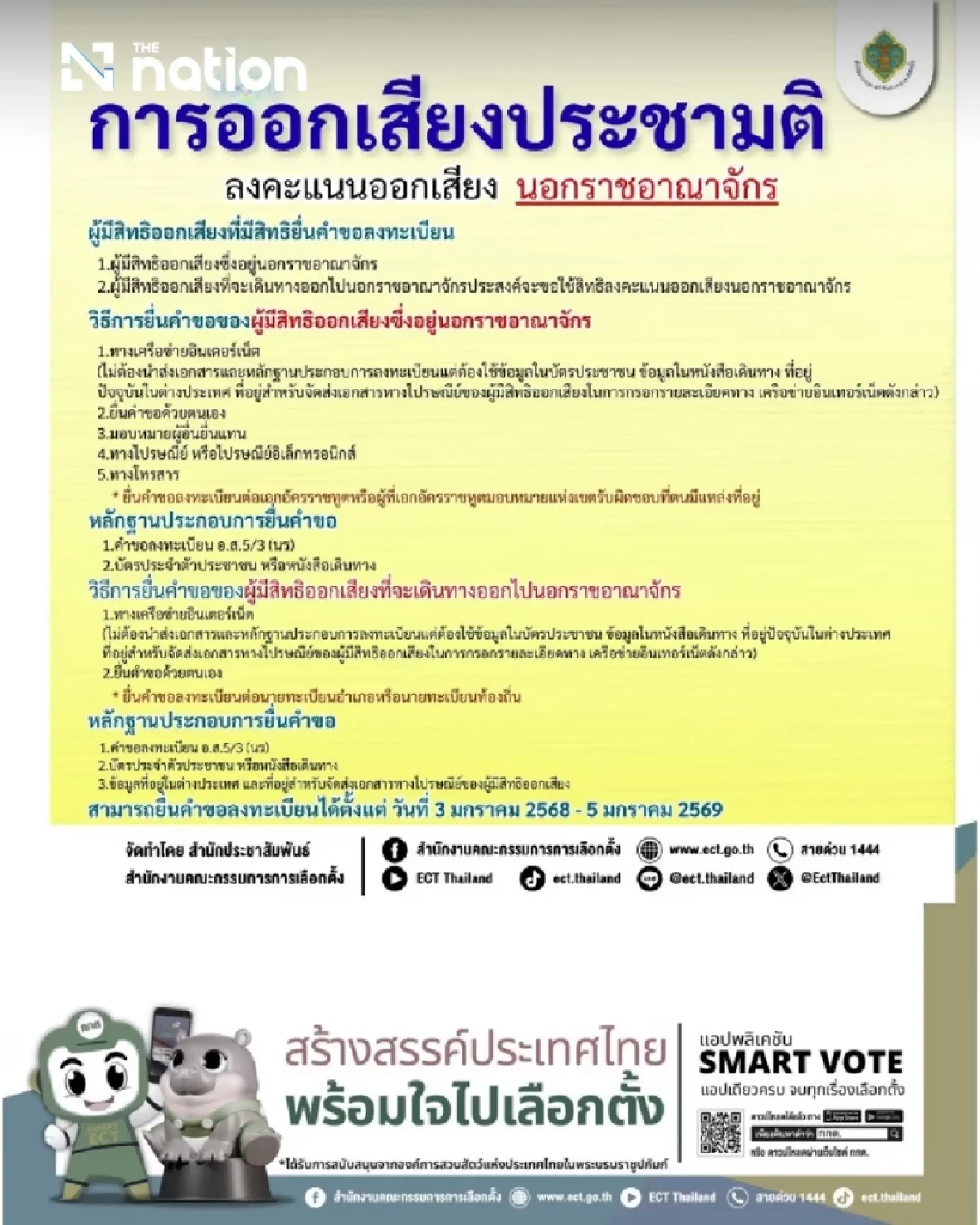 Registration opens for out-of-constituency and overseas referendum voting