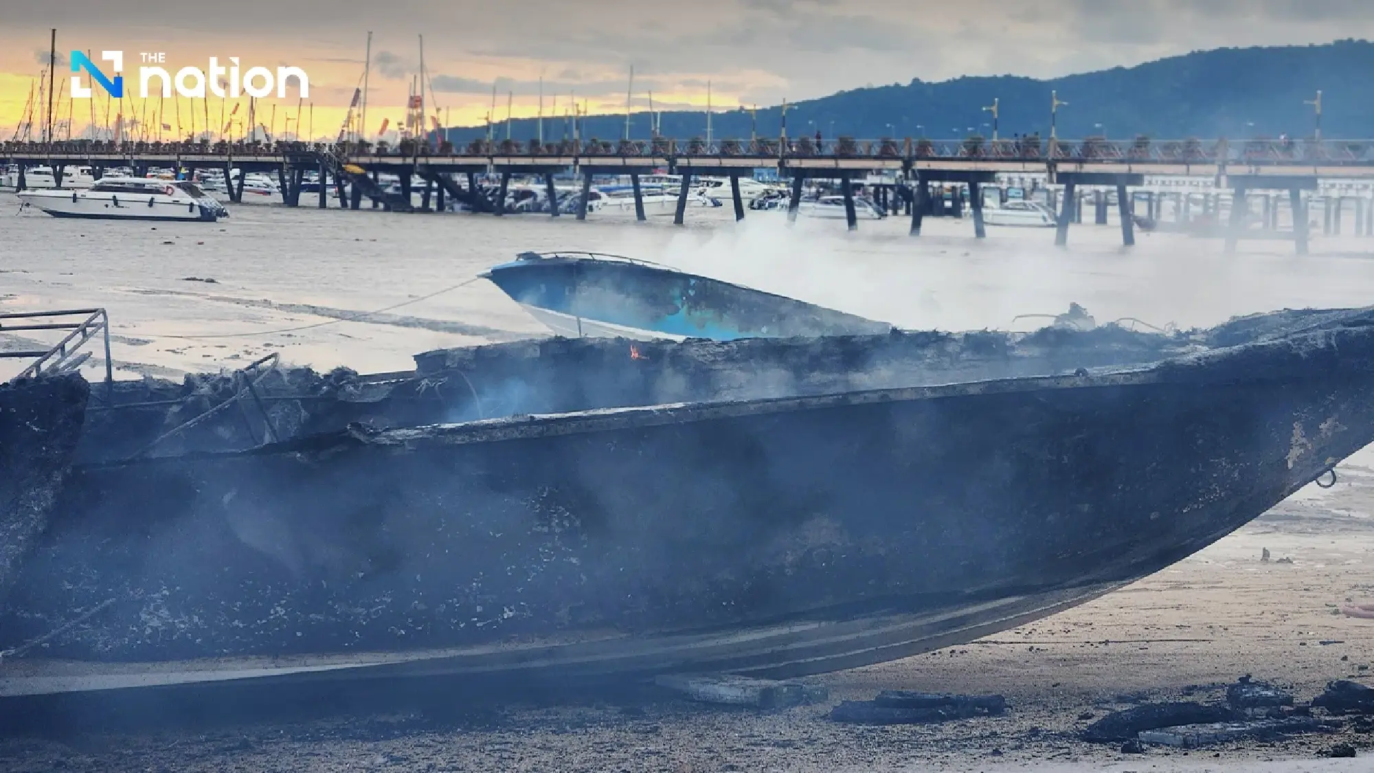 More than 20 speedboats destroyed in Phuket marina fire as governor orders probe and oil-containment measures