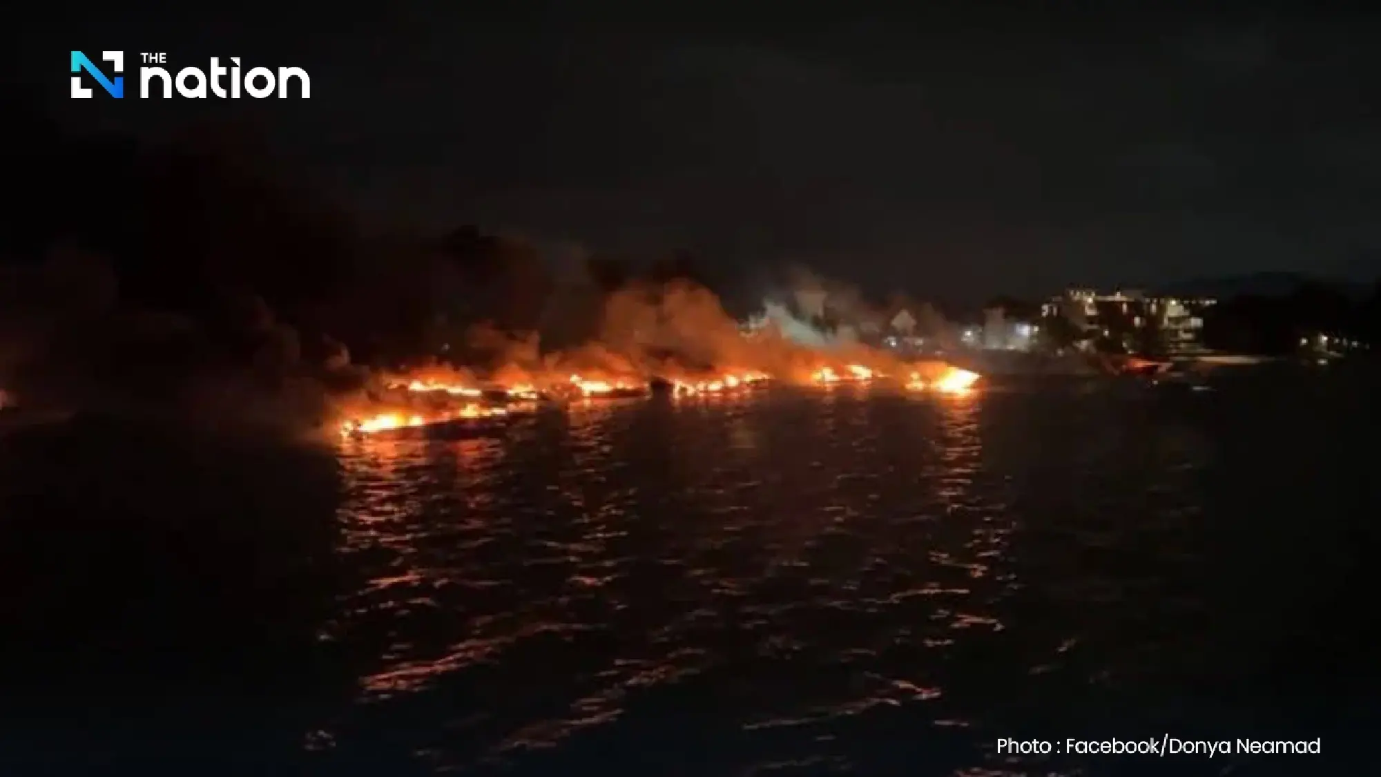 Major fire destroys at least 10 speedboats at Chalong Bay, Phuket