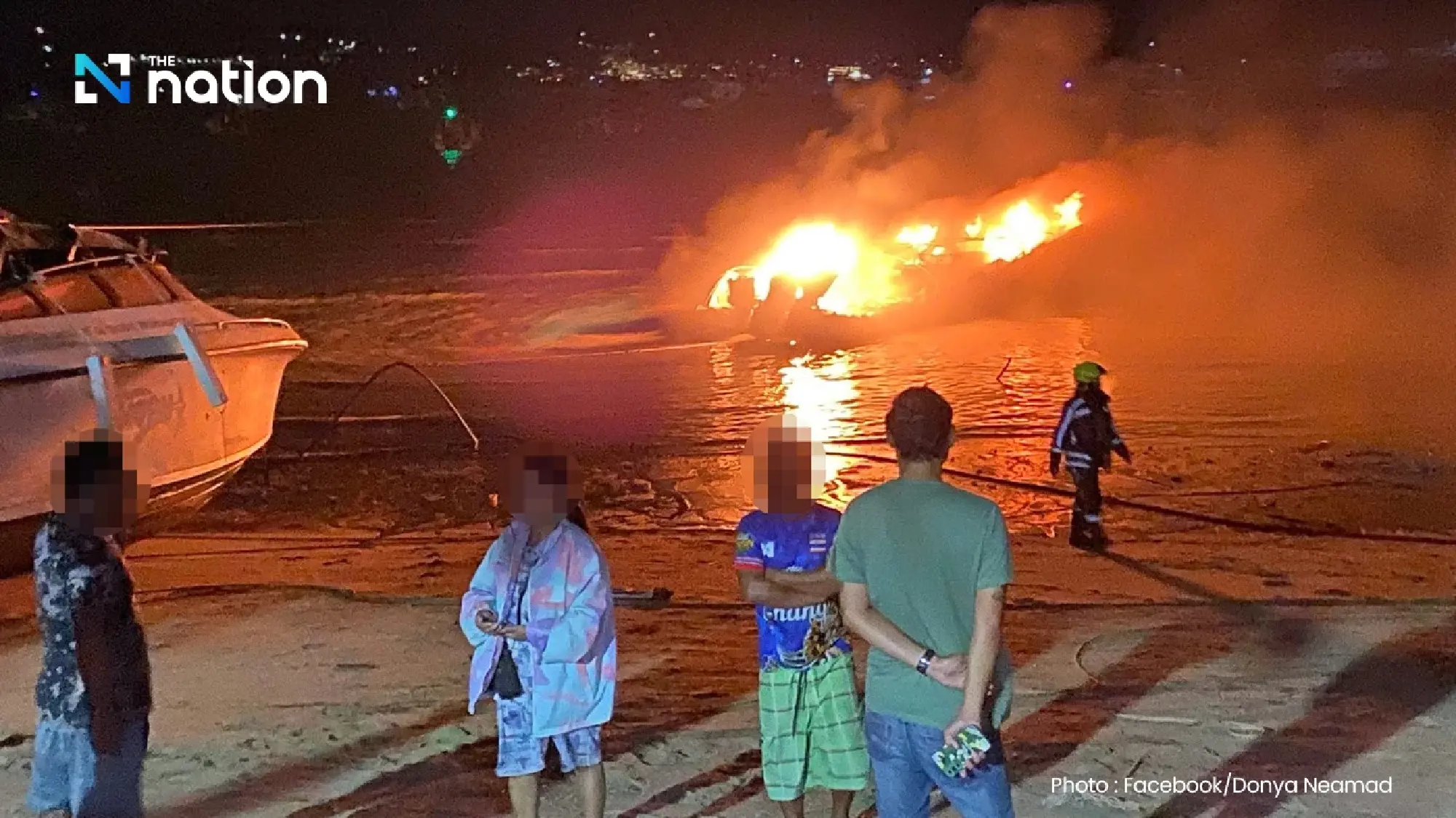 Major fire destroys at least 10 speedboats at Chalong Bay, Phuket