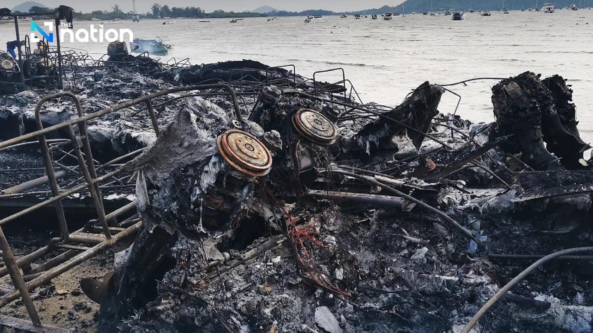 More than 20 speedboats destroyed in Phuket marina fire as governor orders probe and oil-containment measures