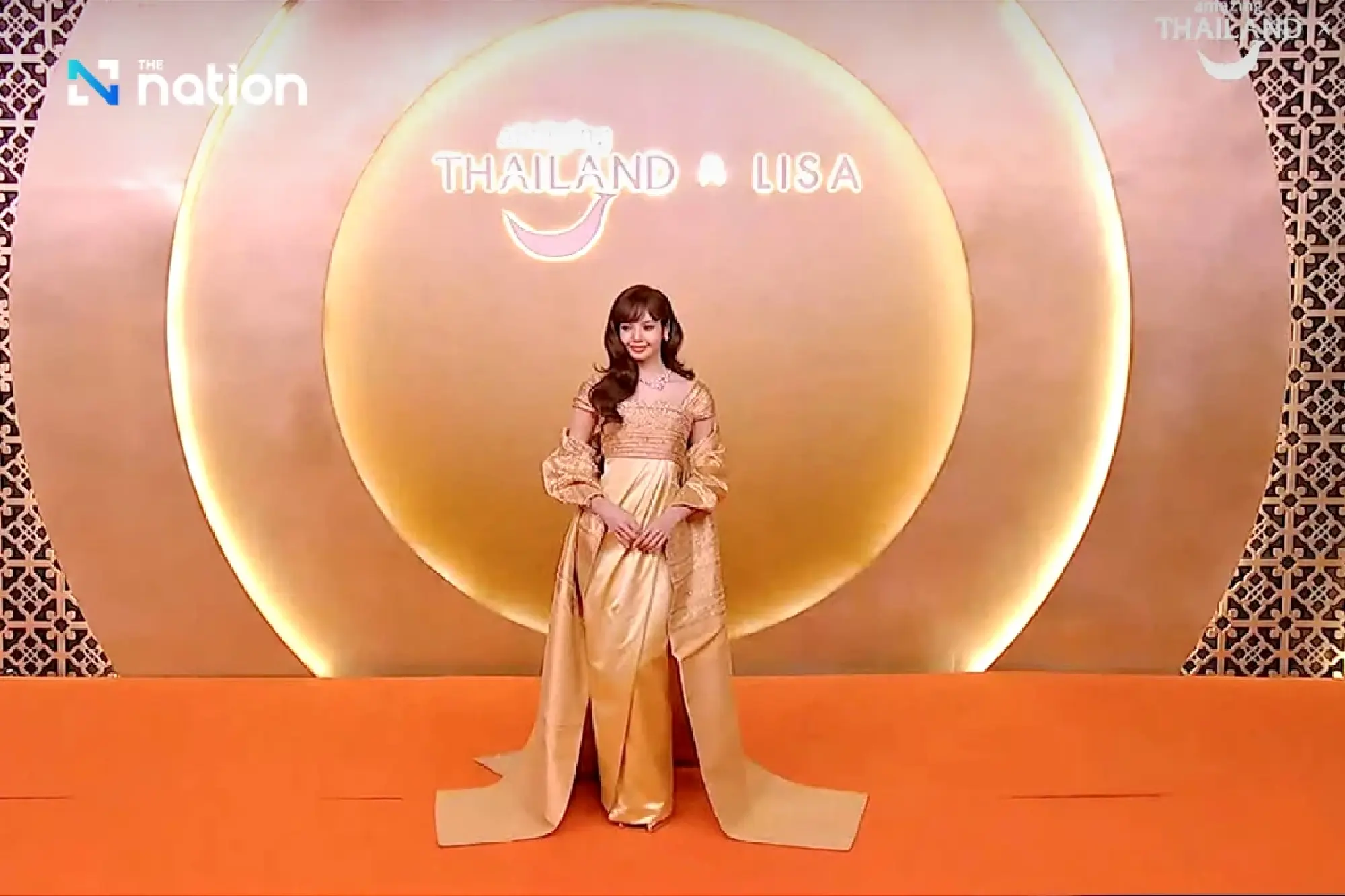 Balmain unveils Lisa’s stunning gold Thai silk gown for Amazing Thailand Ambassador debut