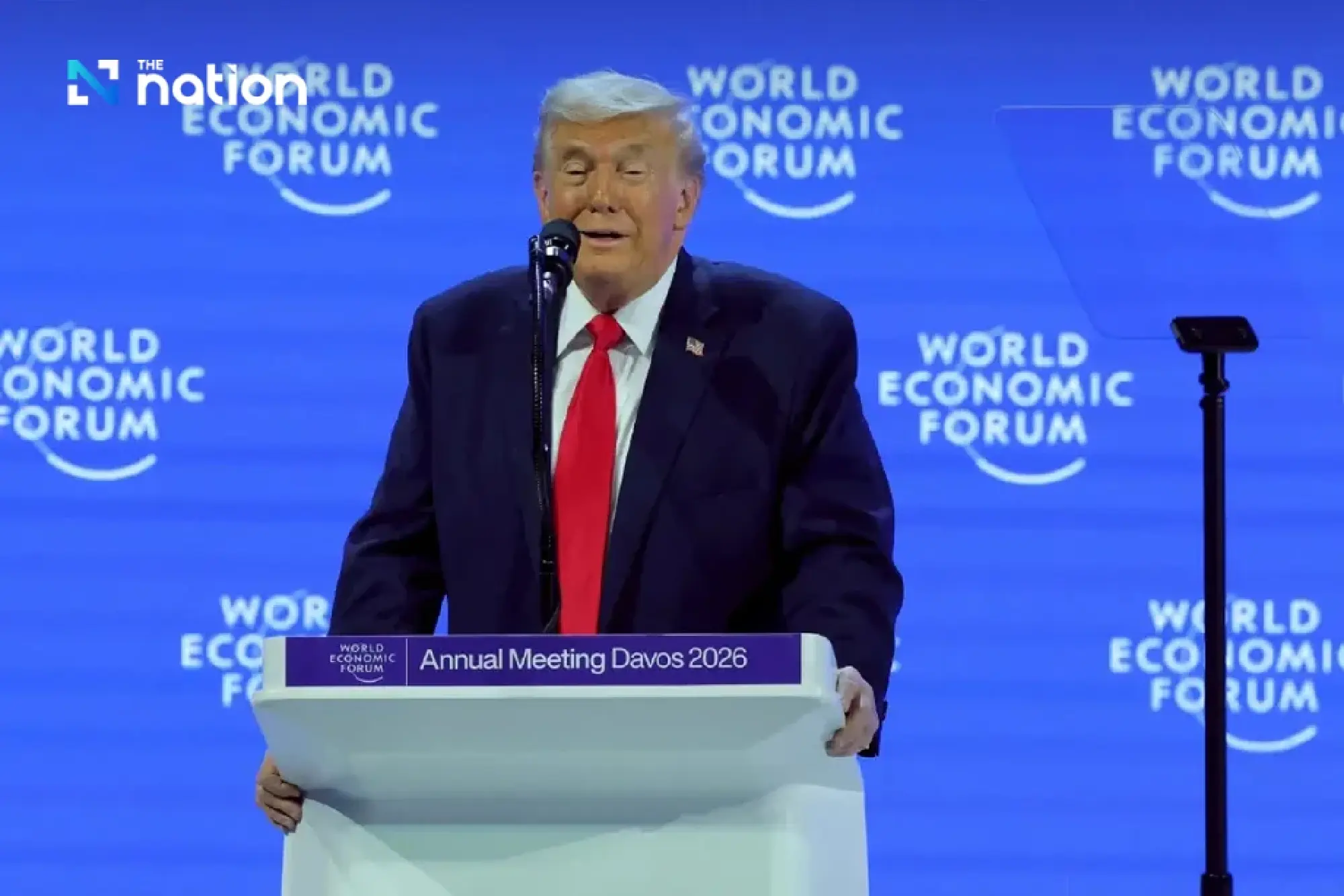 Trump at Davos: US “economic engine”; no force for Greenland, Denmark called “ungrateful”