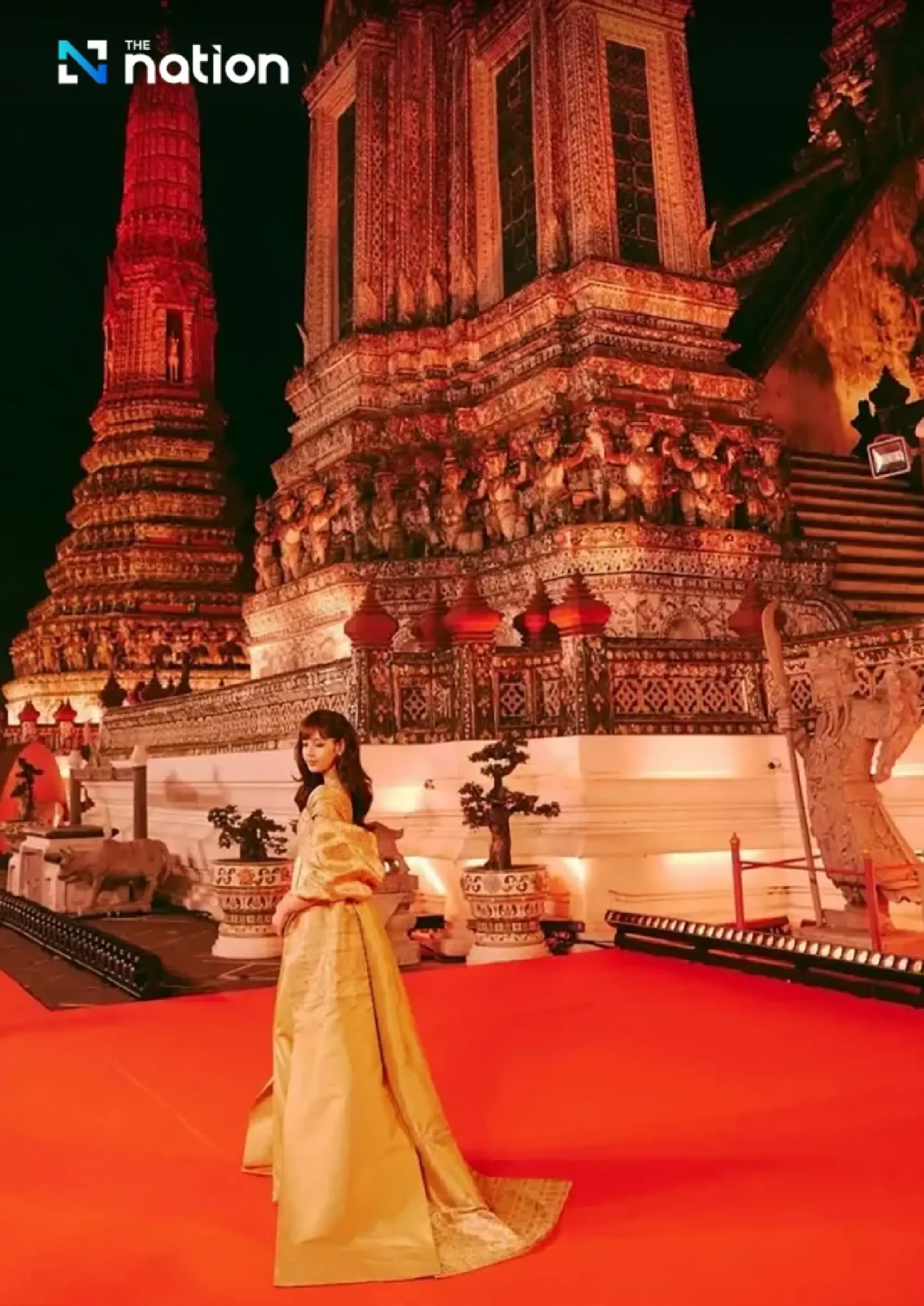 Balmain unveils Lisa’s stunning gold Thai silk gown for Amazing Thailand Ambassador debut