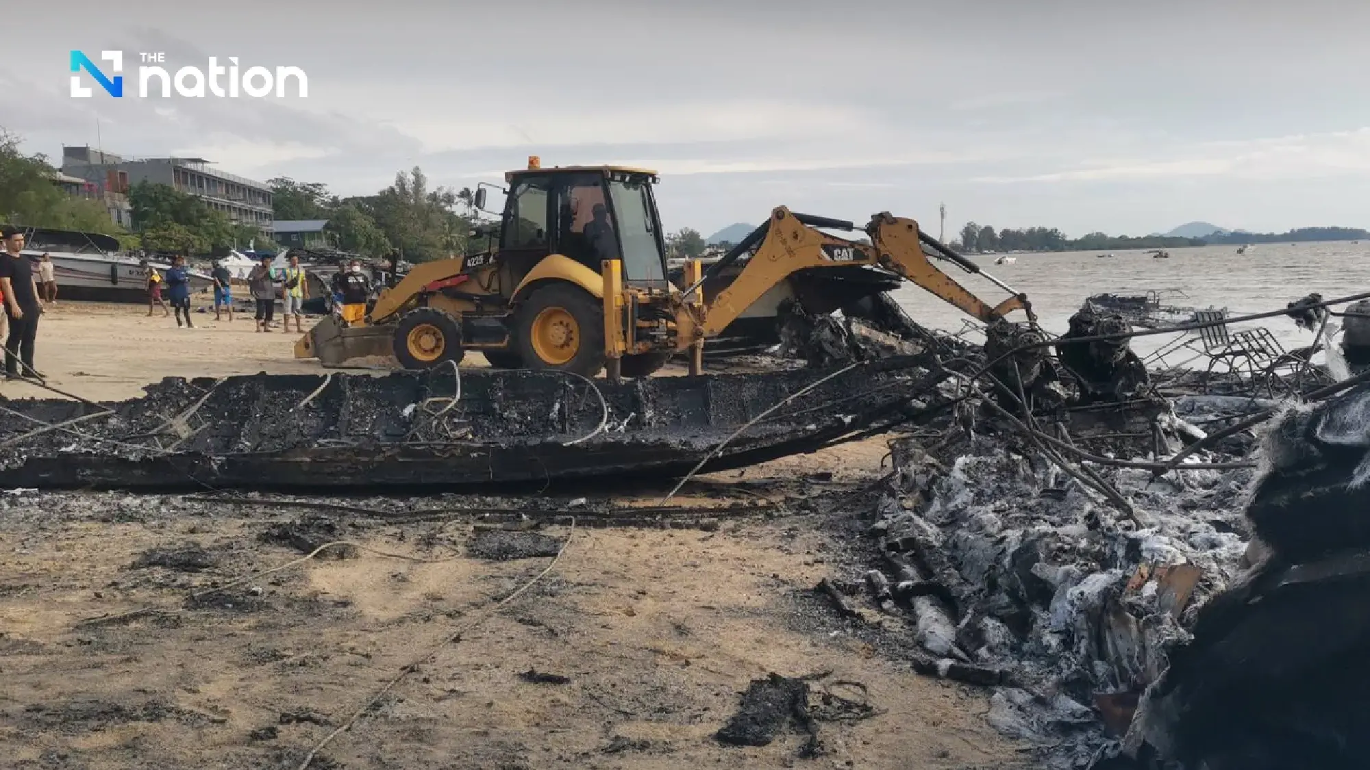 More than 20 speedboats destroyed in Phuket marina fire as governor orders probe and oil-containment measures