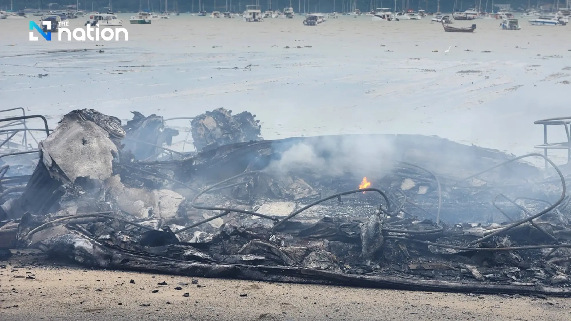 Major fire destroys at least 10 speedboats at Chalong Bay, Phuket