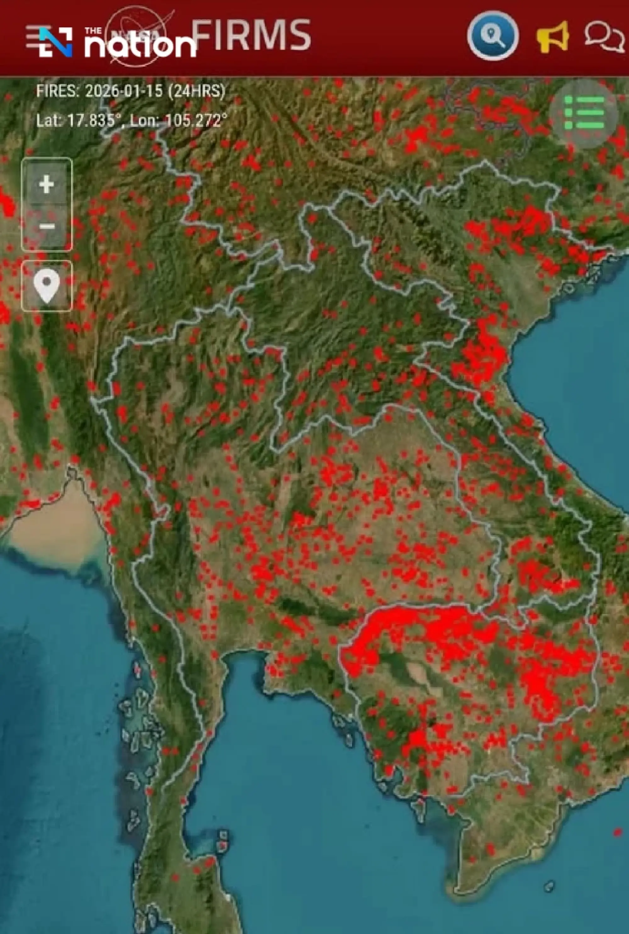 Bangkok Suffocates in PM 2.5 as Cambodia's Fires Contribute to Crisis
