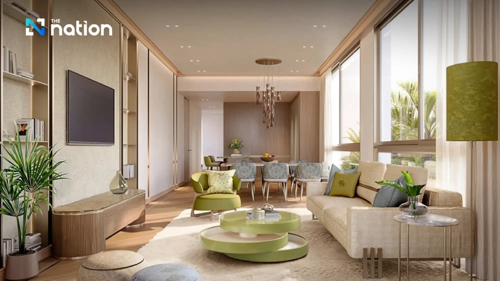 A spacious penthouse living room where ETRO’s iconic motifs and artisanal craftsmanship elevate everyday living.