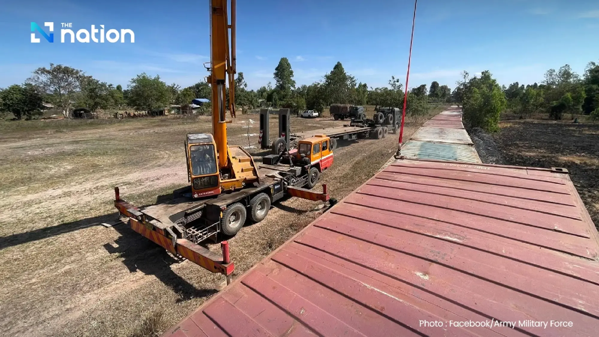 First Army completes container barrier placement at two Sa Kaeo border sites