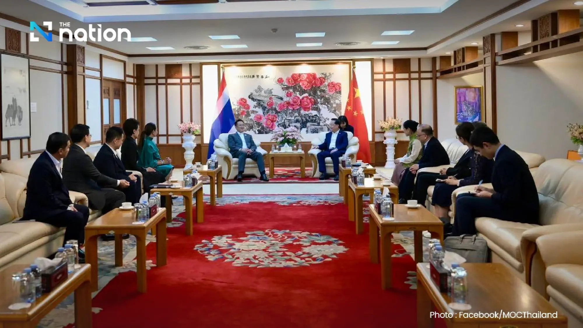 Anutin, Suphajee discuss 500,000-ton rice export deal with Chinese ambassador