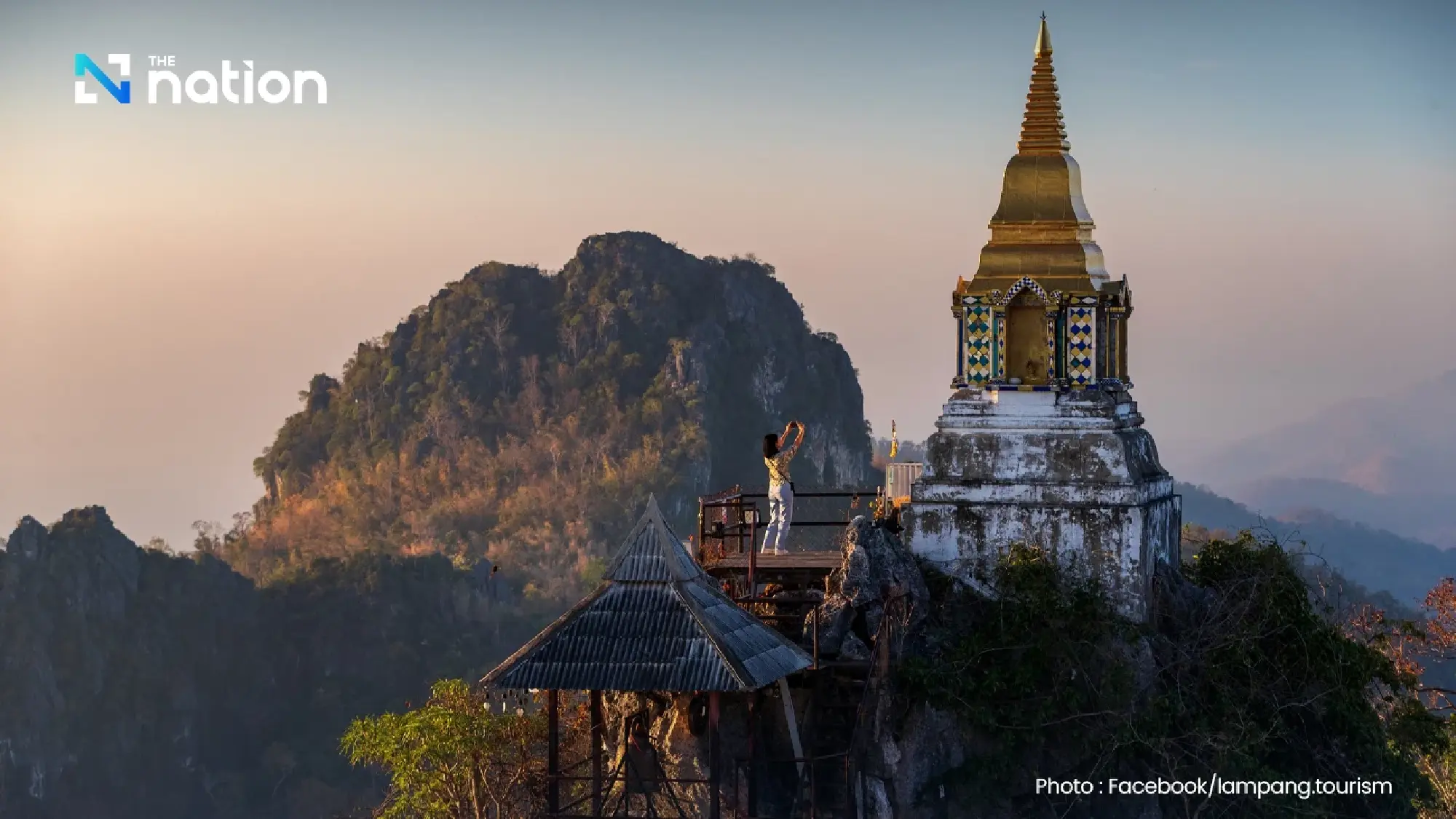 Follow Lisa Thailand trail to Lampang sky pagodas above mist