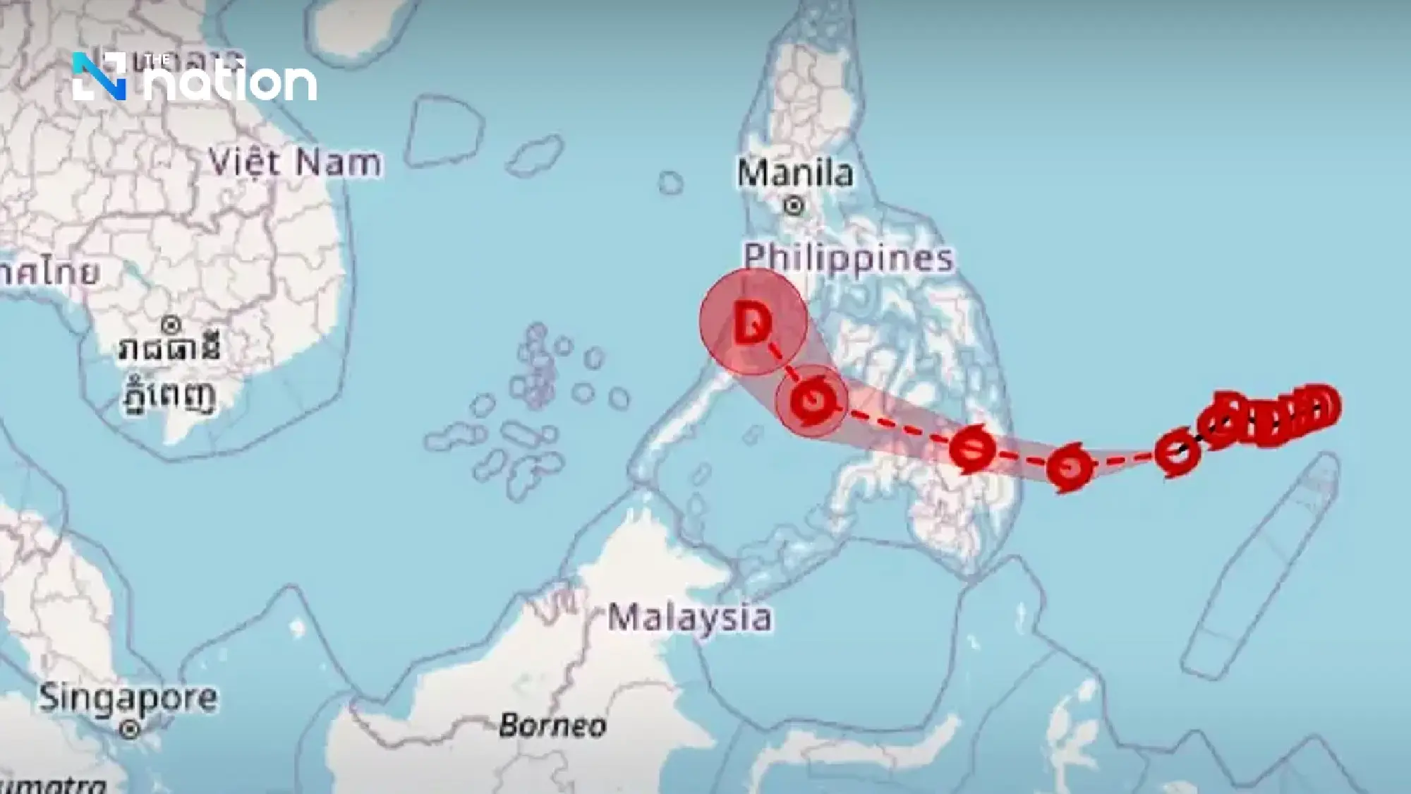 Thai Meteorological Department updates new storm Penha nearing Philippines