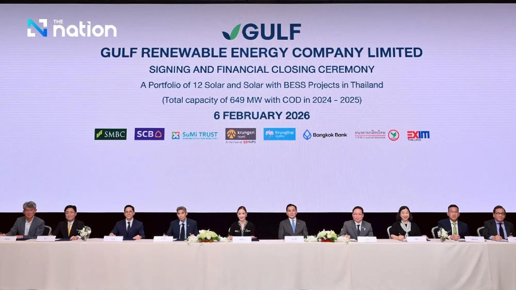 GULF Secures 60 Billion Baht ($1.9 Billion) Loan to Power 939 MW Renewable Expansion