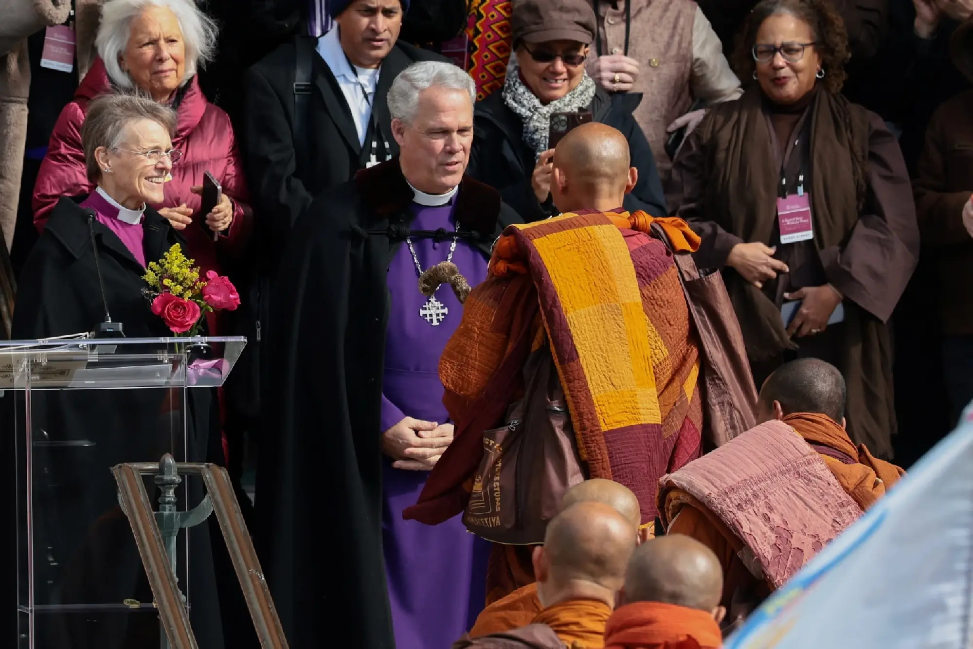 Buddhist monks arrive in Washington on 2,300-mile Walk for Peace