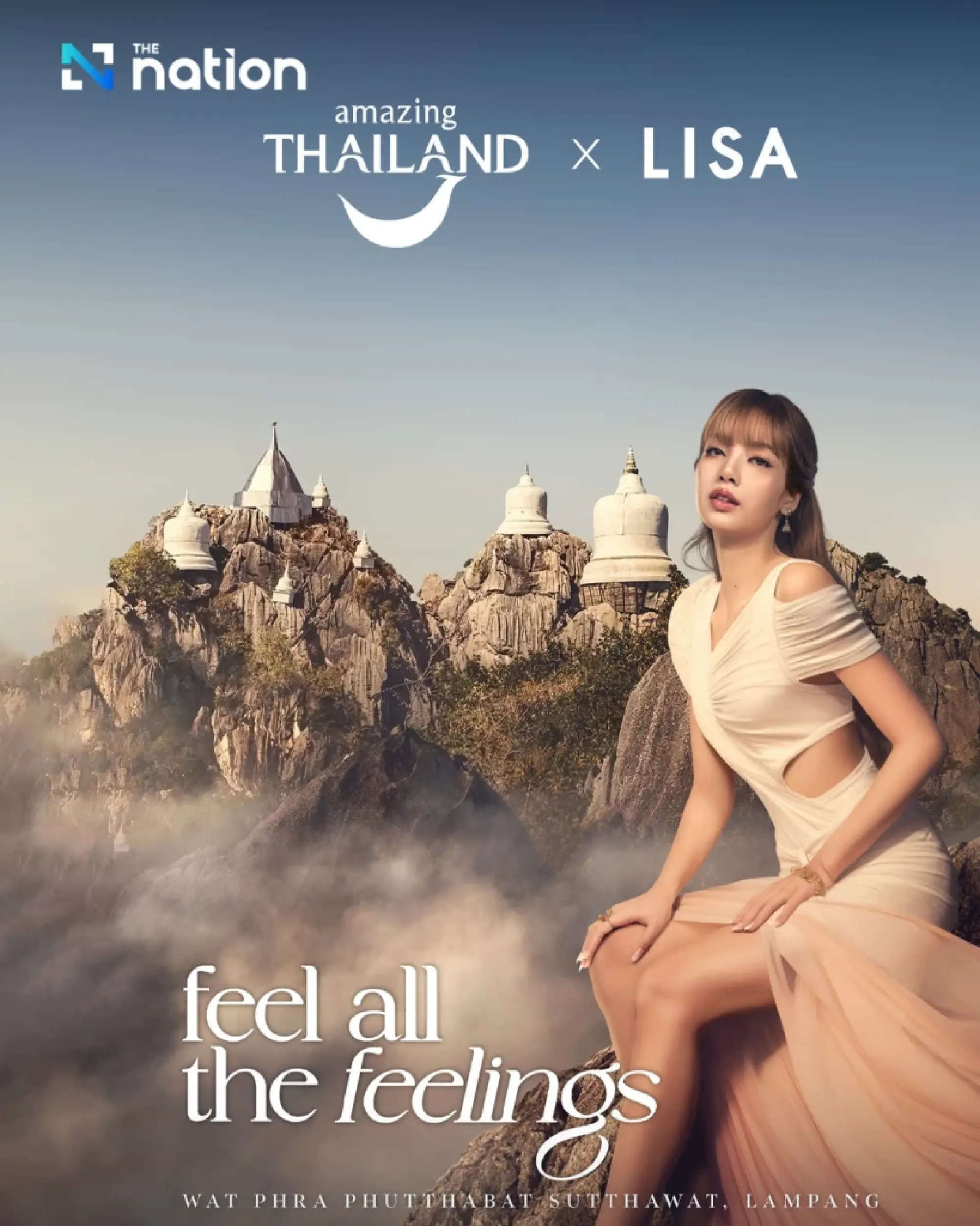 Follow Lisa Thailand trail to Lampang sky pagodas above mist