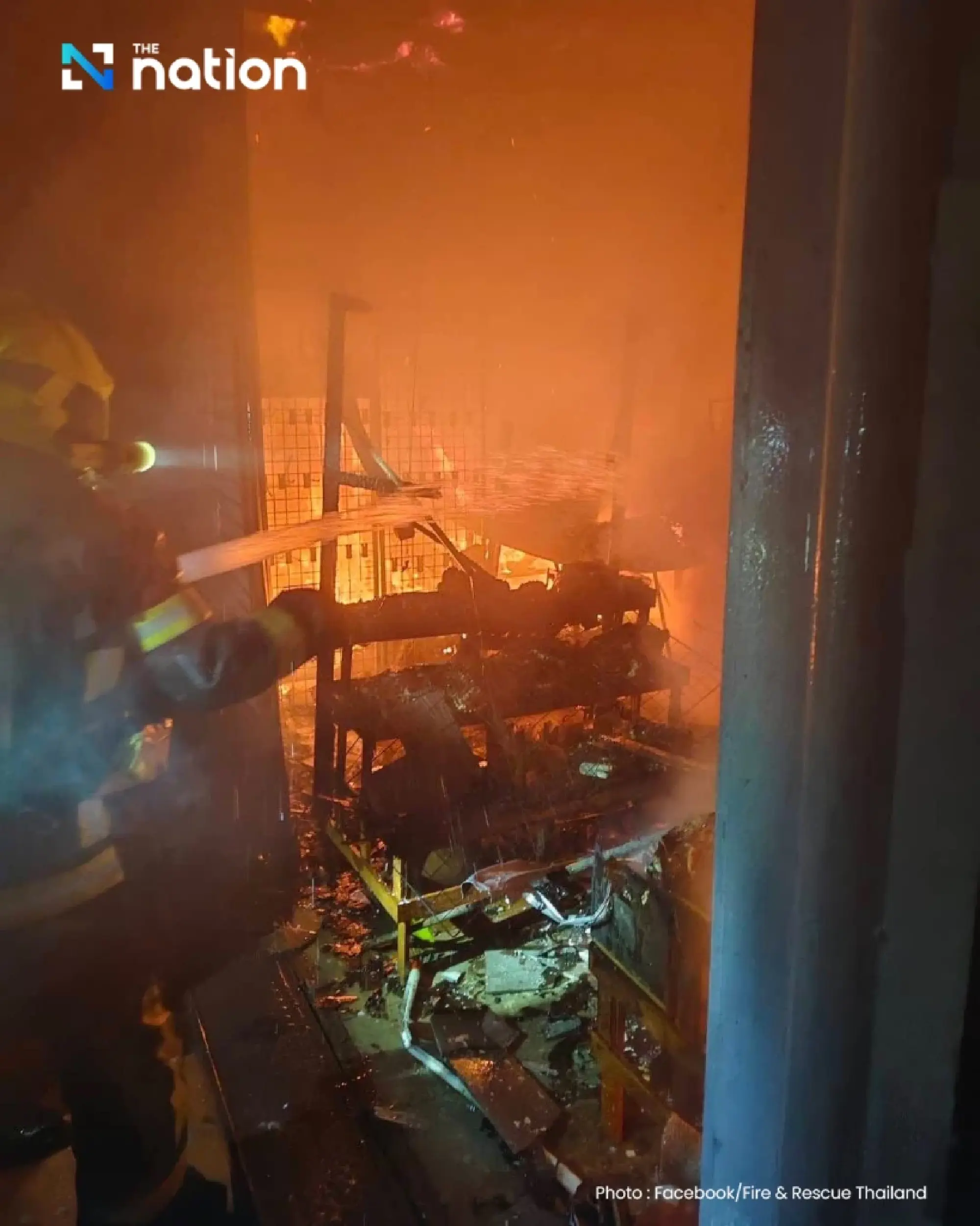 A fire broke out at Chatuchak Weekend Market, damaging two blocks and 28 shops