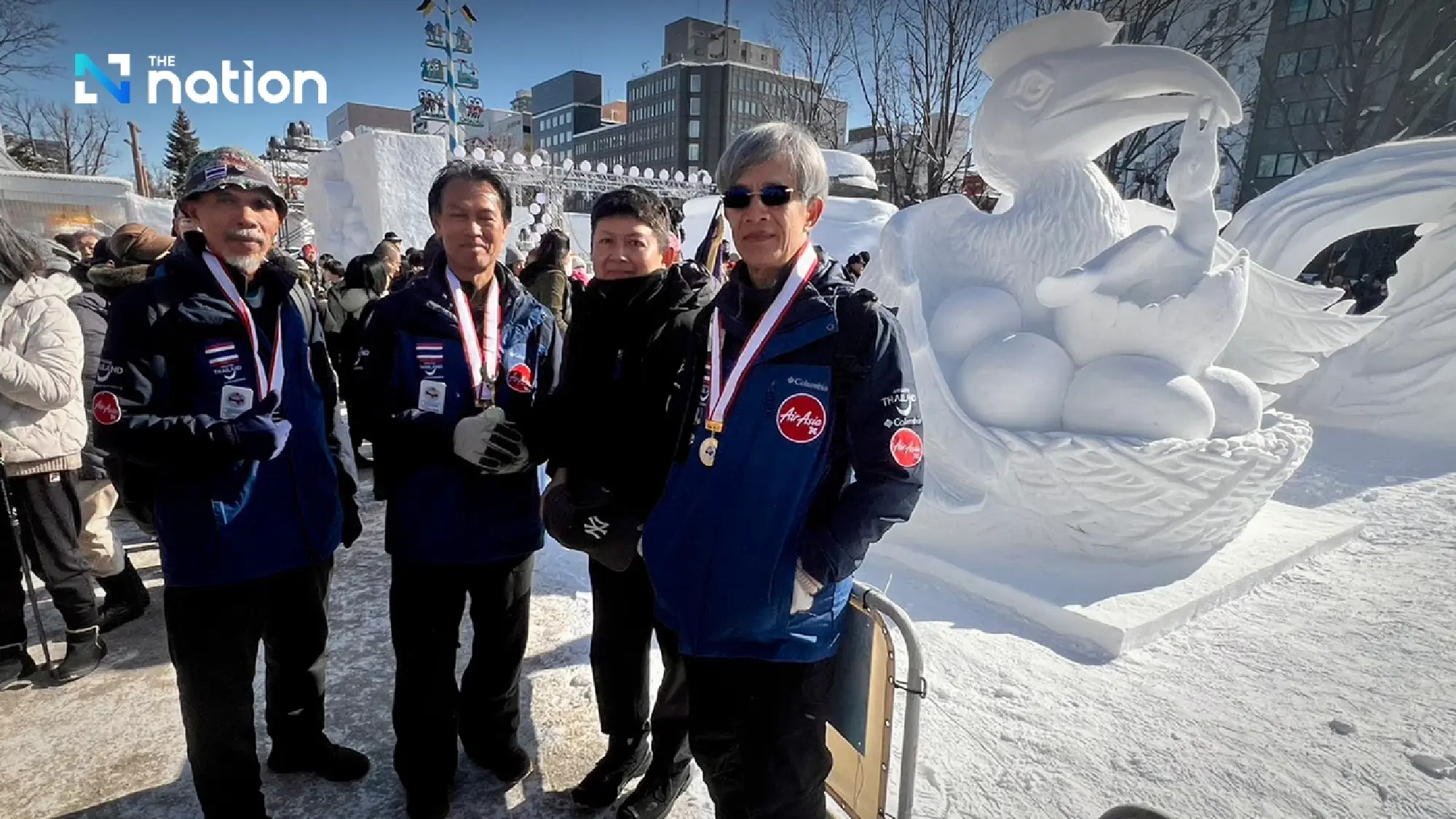 Thai Sculptors Secure Fifth Place at Sapporo Snow Festival with 'Heart of Nature' Tribute