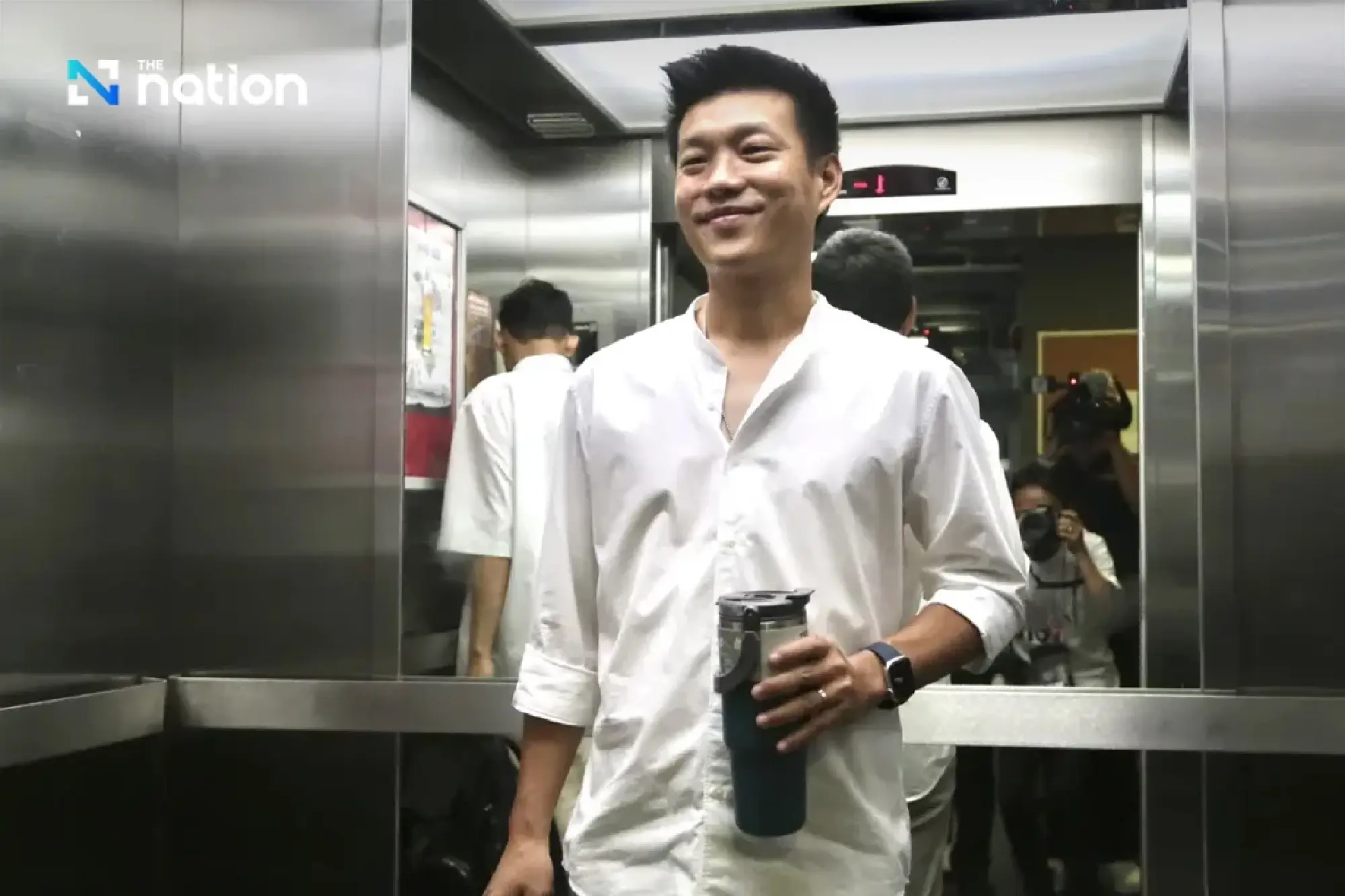 Senior People’s Party figures gather at head office to monitor counts