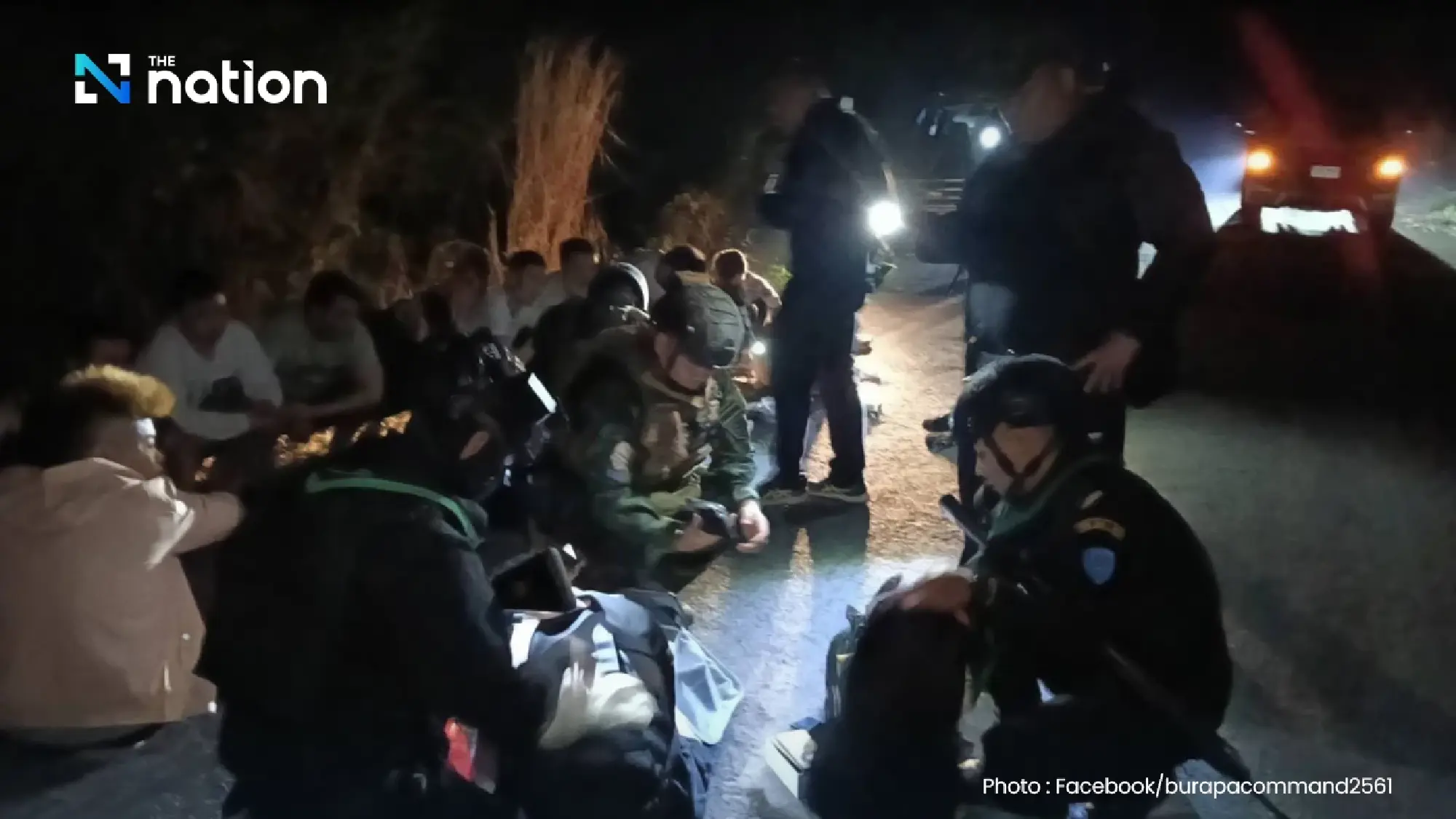 16 Chinese nationals arrested fleeing Poipet at Thai-Cambodia border by Burapha Task Force