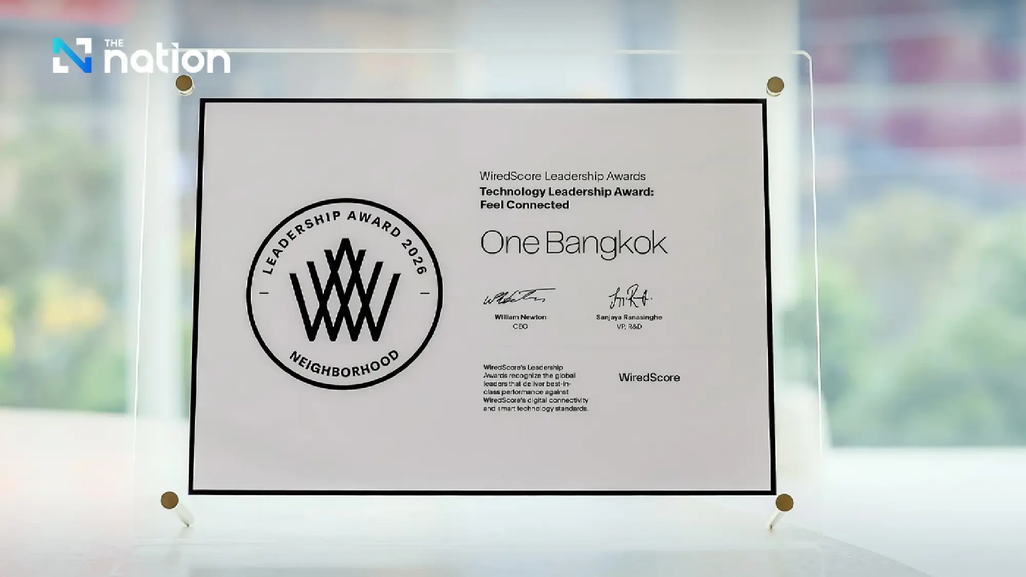 One Bangkok Awarded 2026 WiredScore Leadership Award