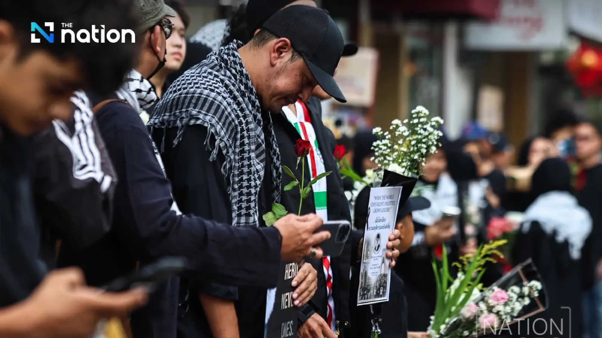 Thai Shiites mourn Khamenei outside Iranian Embassy, urge Bangkok to stay neutral