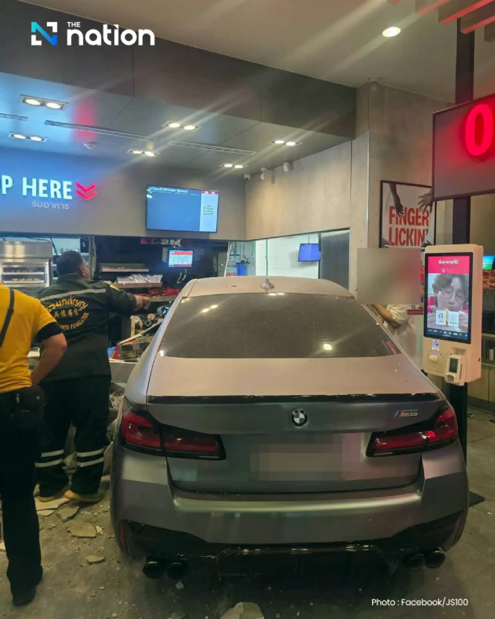 Twelve injured as Chinese driver’s BMW wrecks Sukhumvit KFC