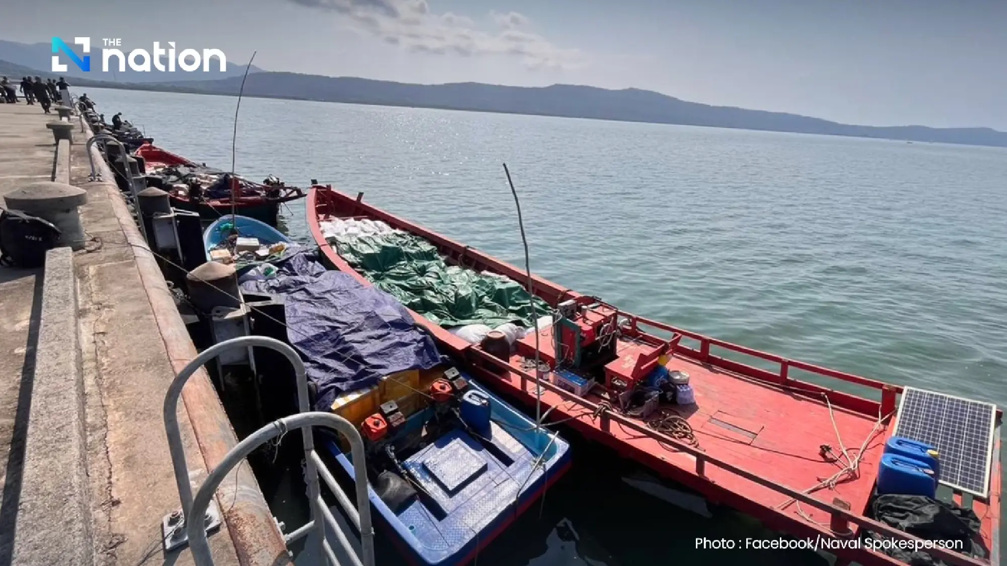 Four Cambodian boats seized in midnight smuggling raid